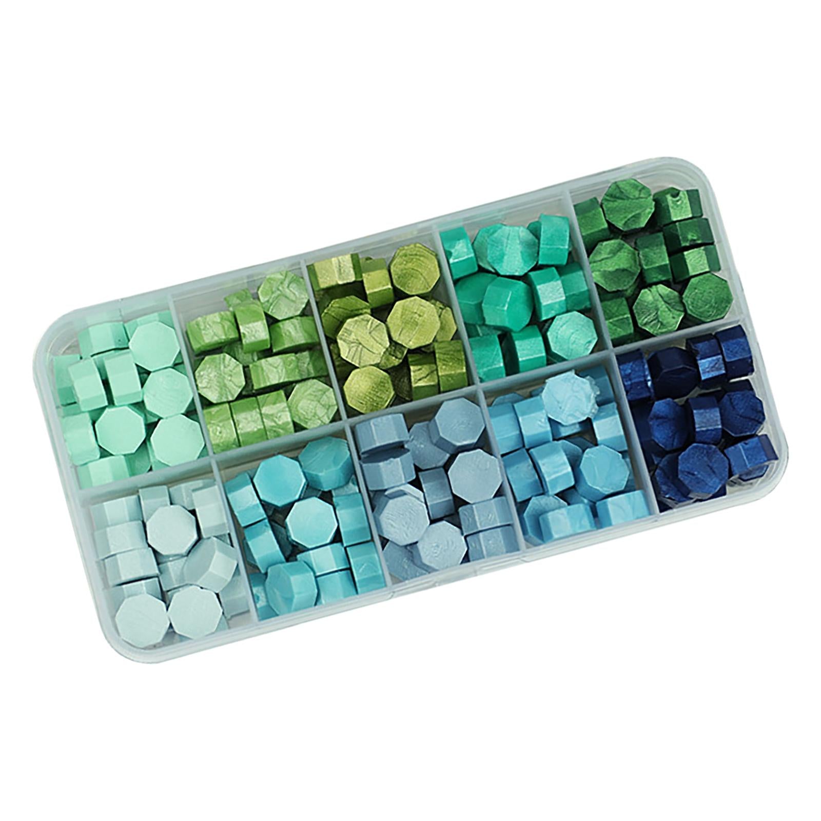 600Pcs Multi Color Wax Seal Beads DIY Sealing Wax Bead for Wine Packages Cyan