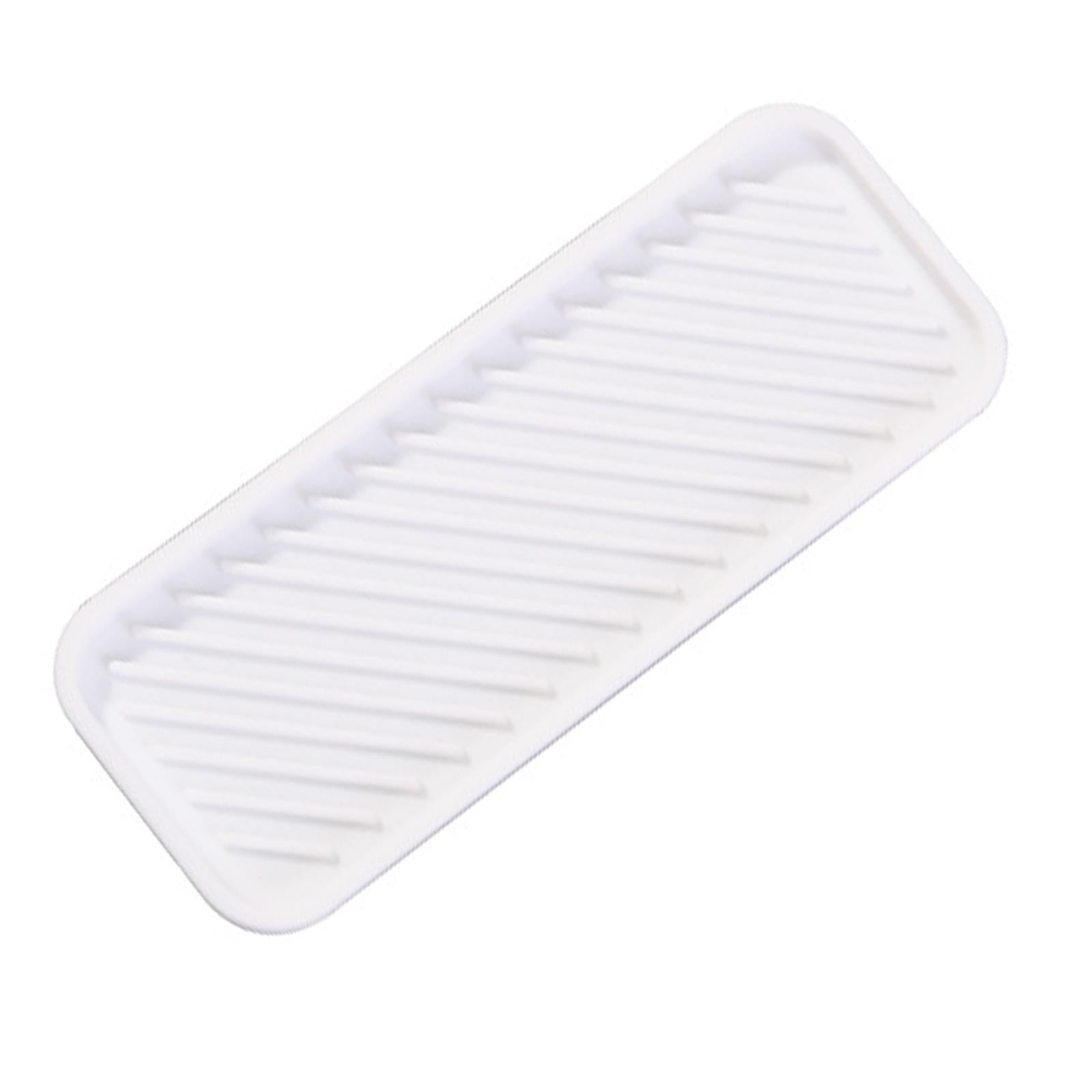 Kitchen Organizer Tray Quick Drying Waterproof for Kitchen Makeup Shampoo White