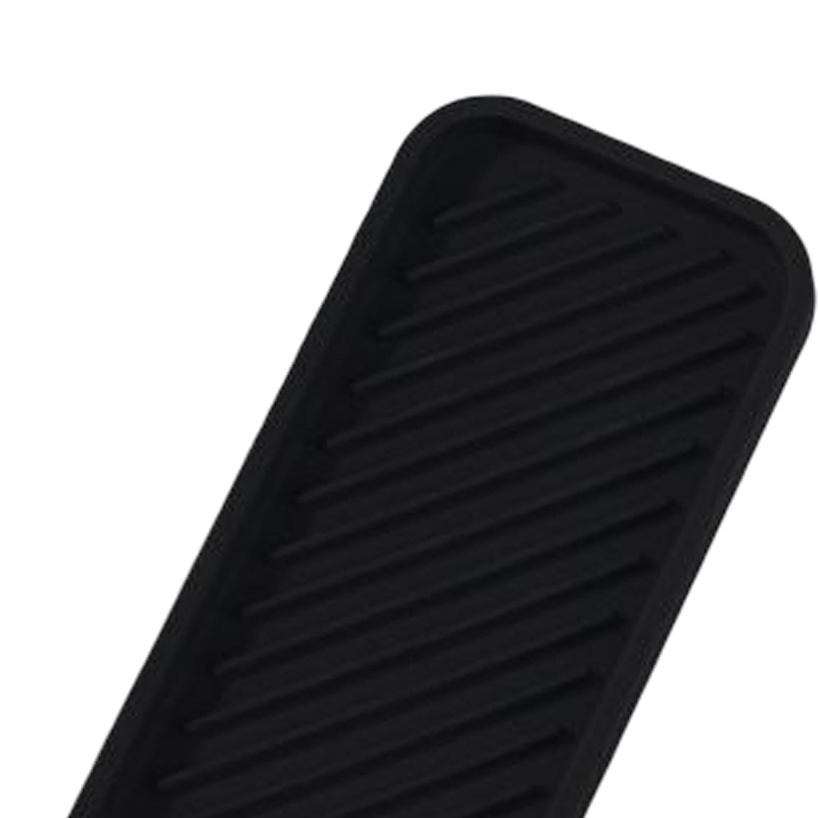 2xKitchen Organizer Tray Quick Drying Waterproof for Kitchen Makeup Shampoo Black