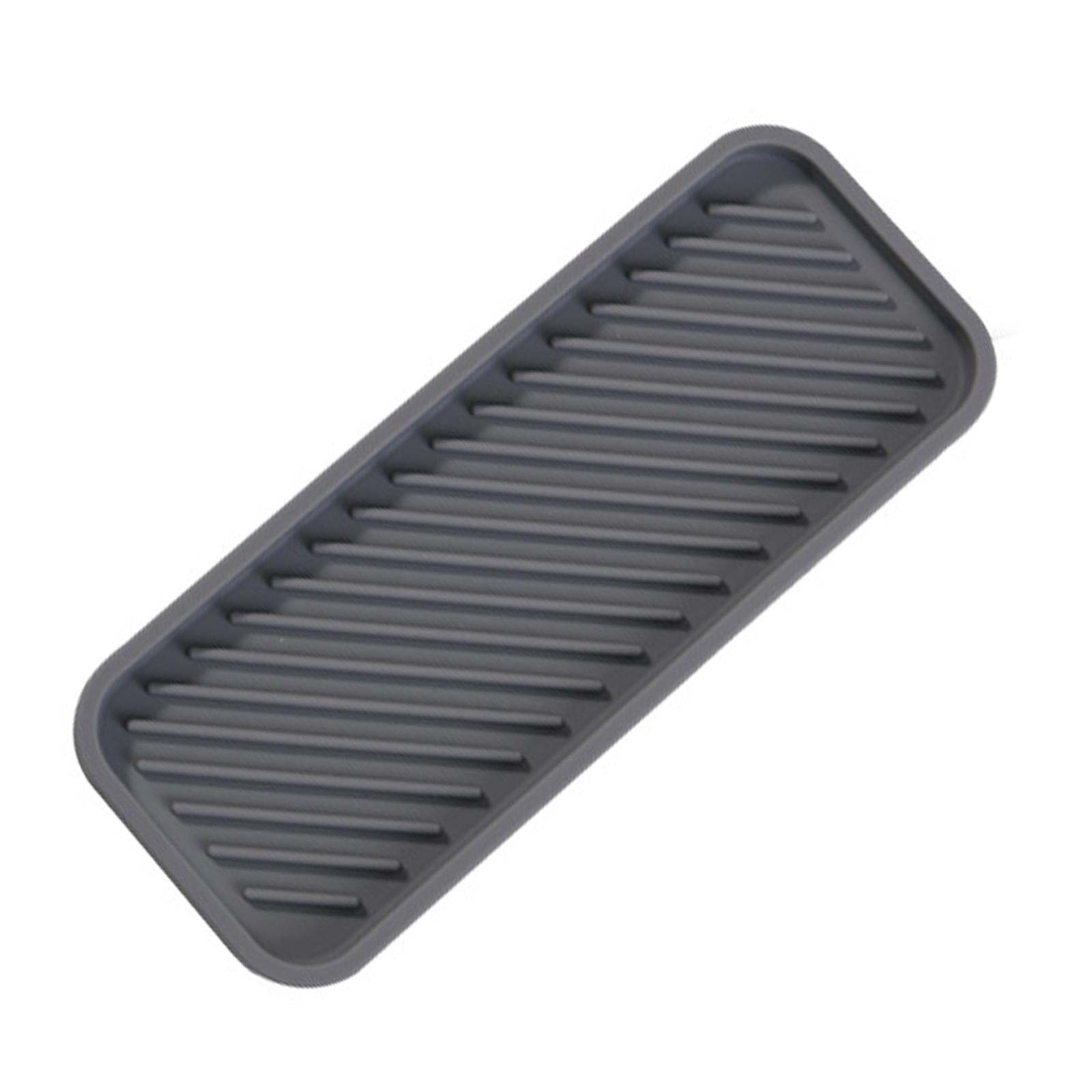 Kitchen Organizer Tray Quick Drying Waterproof for Kitchen Makeup Shampoo Gray