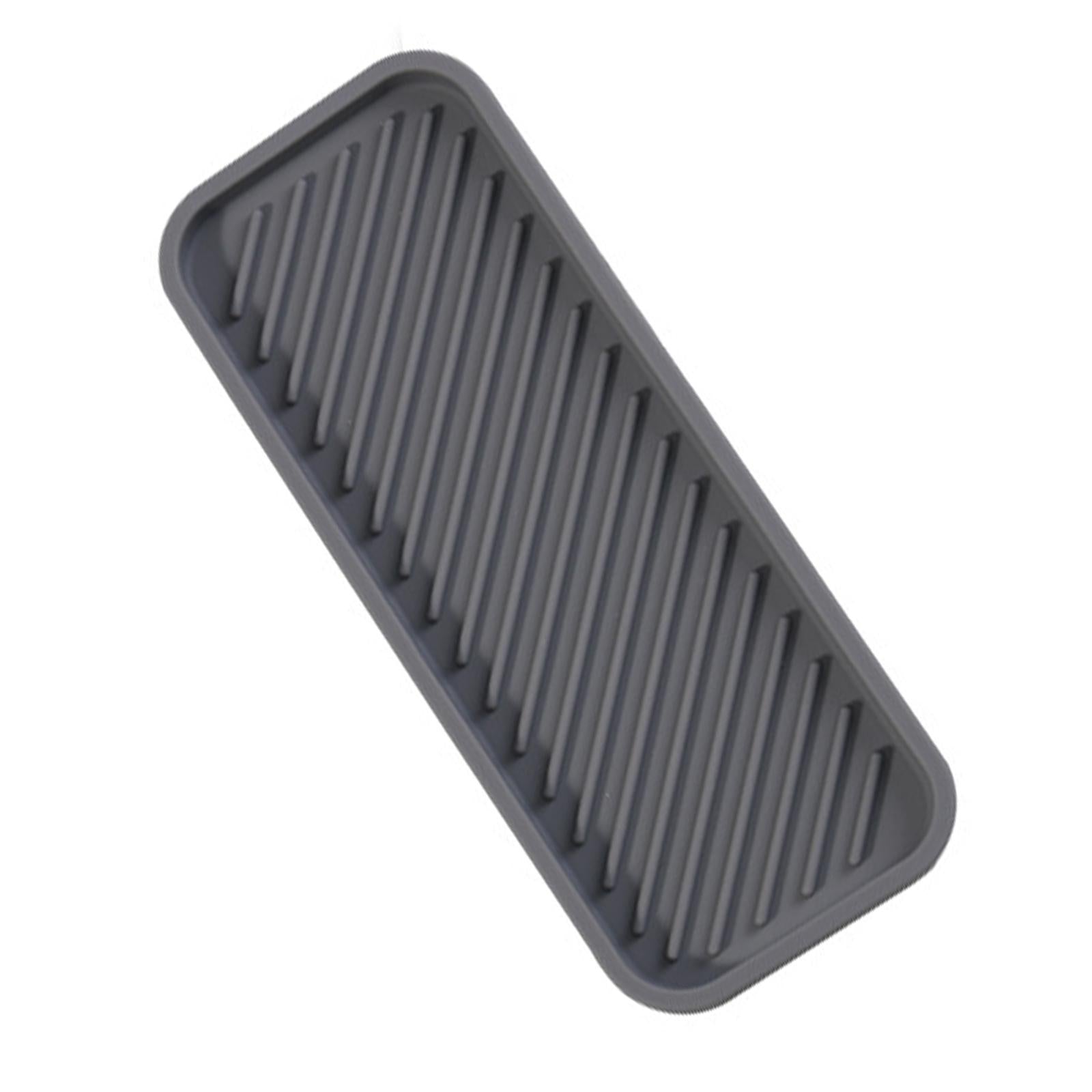 Kitchen Organizer Tray Quick Drying Waterproof for Kitchen Makeup Shampoo Gray