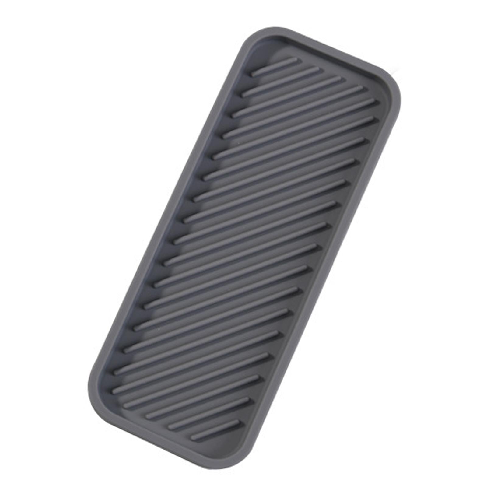 Kitchen Organizer Tray Quick Drying Waterproof for Kitchen Makeup Shampoo Gray