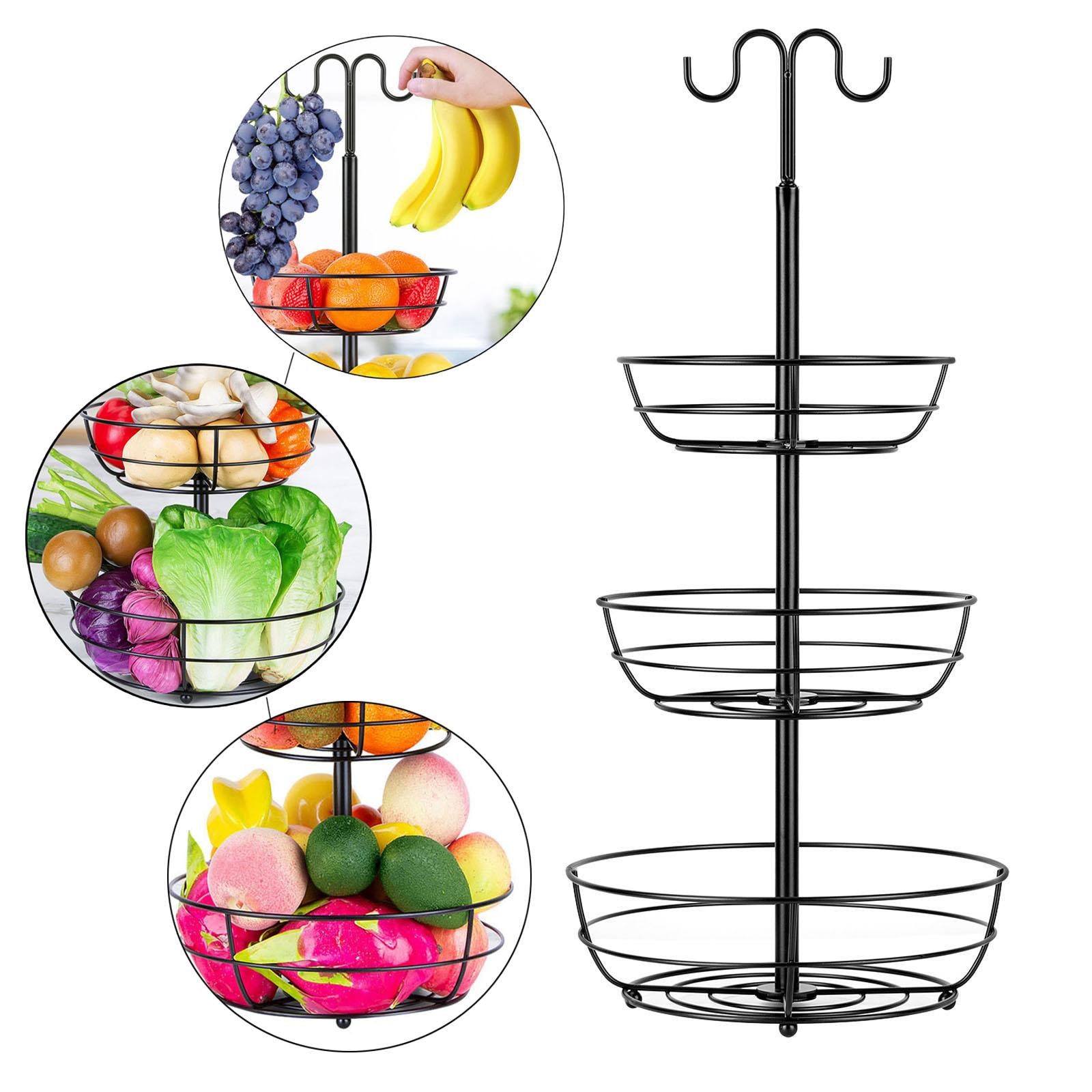 3 Tier Fruit Basket Kitchen Fruit Vegetables Basket Bowl Home Decor