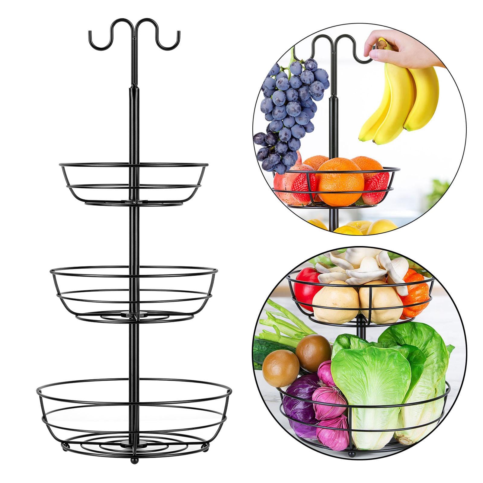 3 Tier Fruit Basket Kitchen Fruit Vegetables Basket Bowl Home Decor