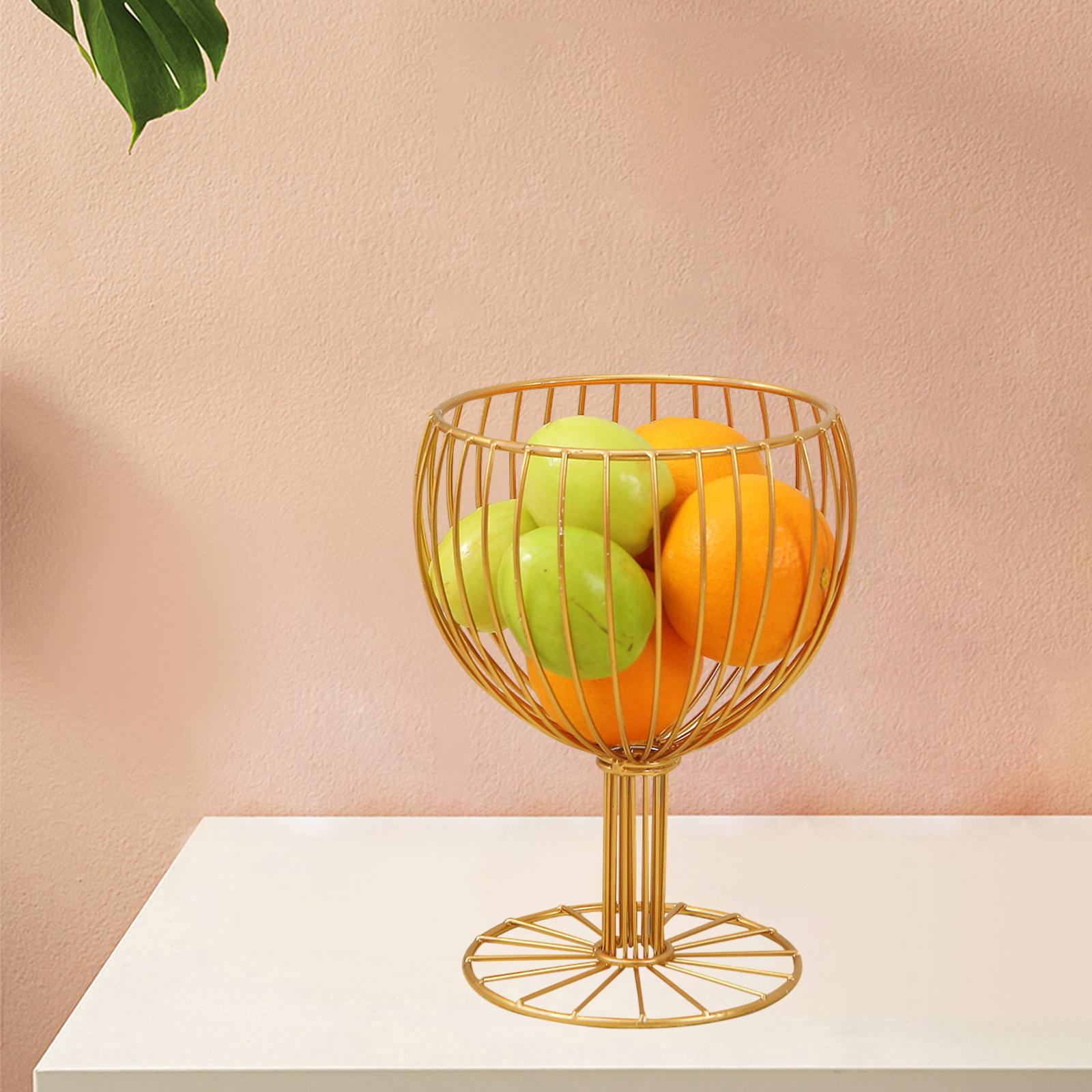 Fruit Basket Minimalist Style Coffee Capsule Organizer Serving Bowl for Home Gold