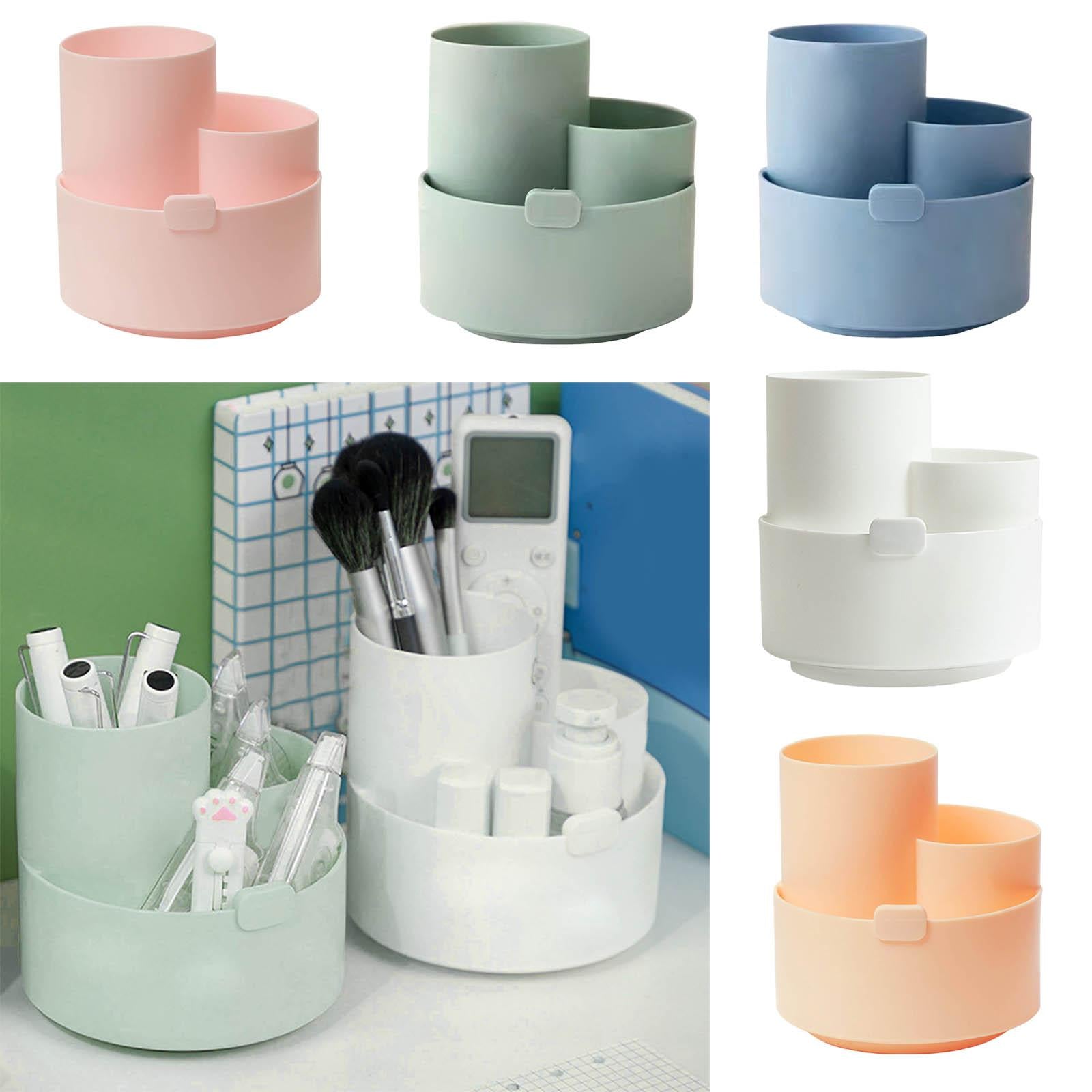 Cute Rotatable Pen Holder Desktop Stationary Multipurpose for Home Pink