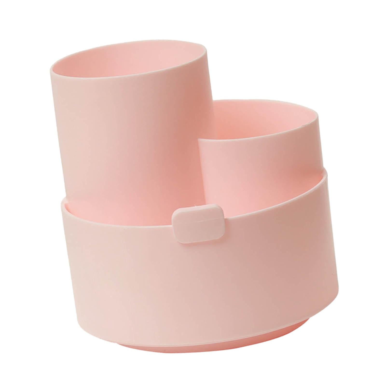 Cute Rotatable Pen Holder Desktop Stationary Multipurpose for Home Pink