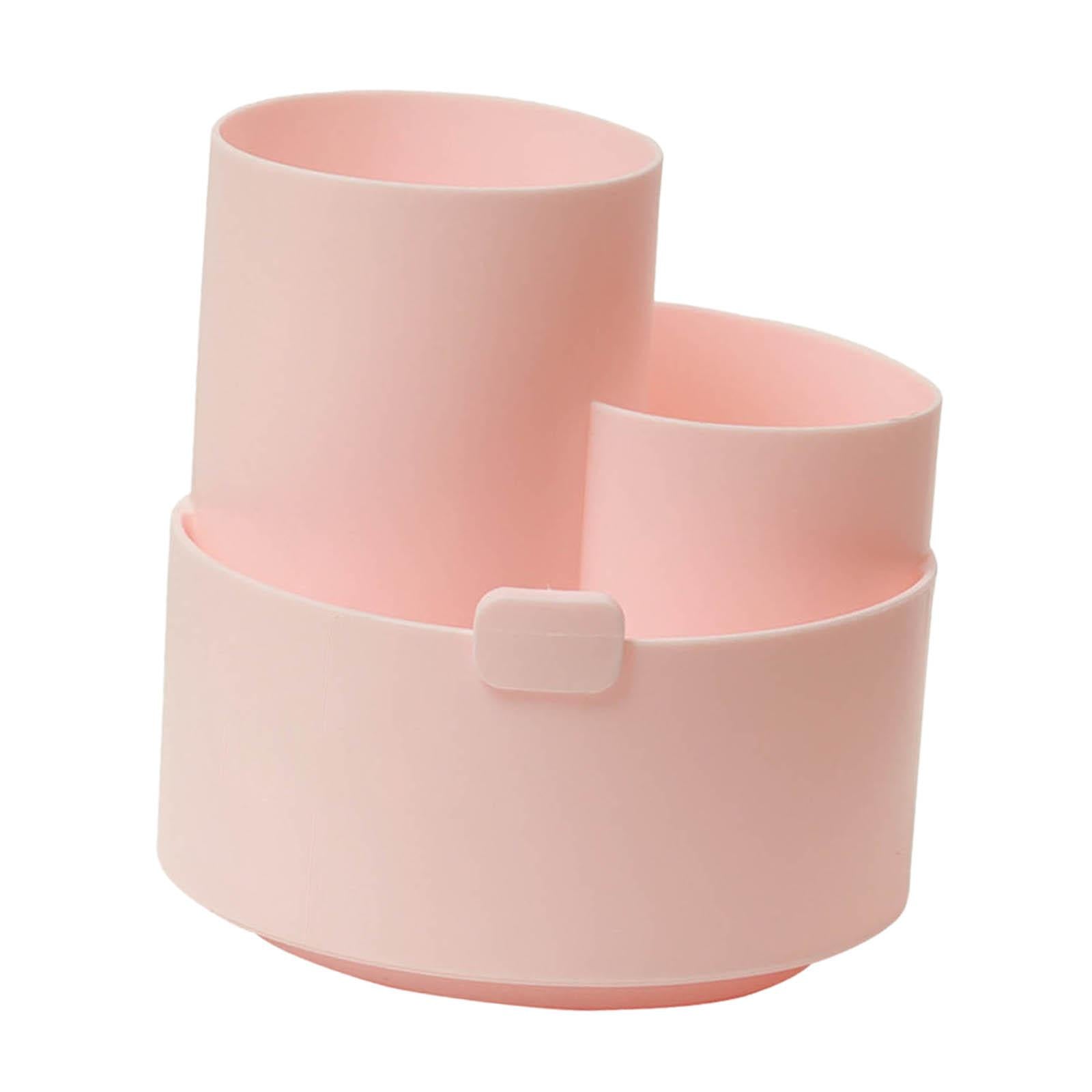 Cute Rotatable Pen Holder Desktop Stationary Multipurpose for Home Pink