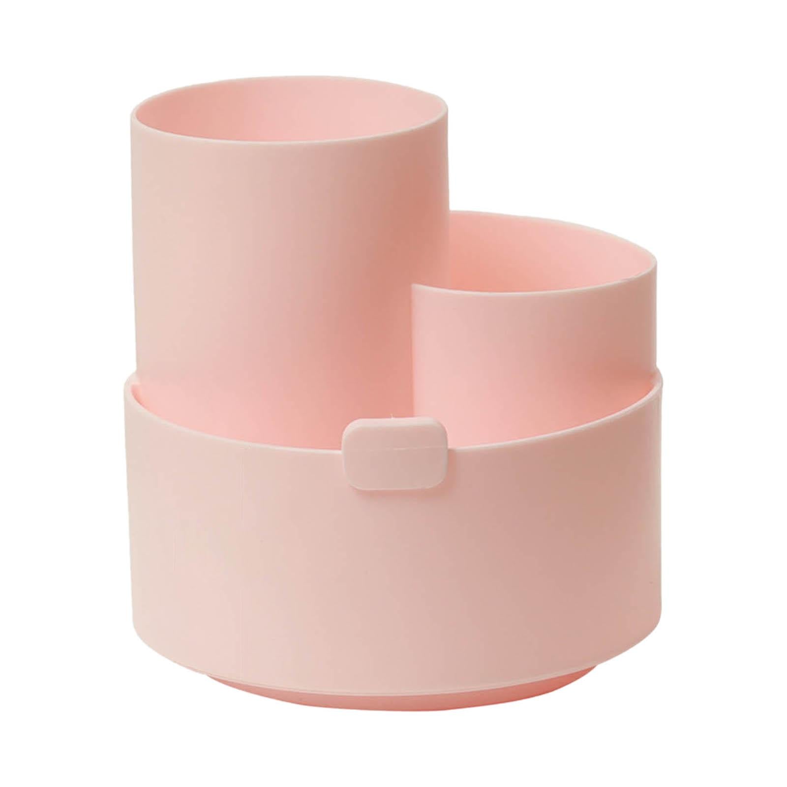 Cute Rotatable Pen Holder Desktop Stationary Multipurpose for Home Pink