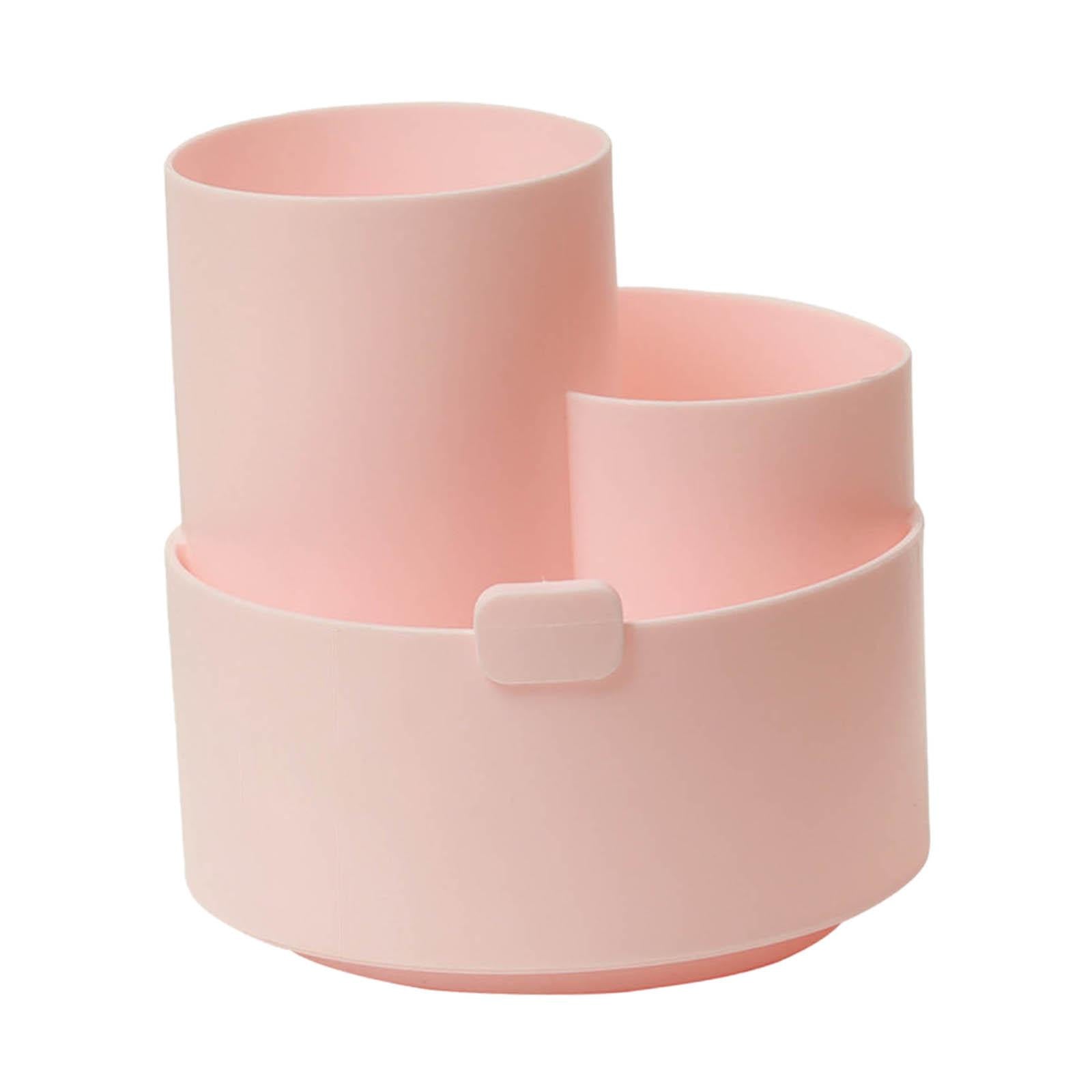 Cute Rotatable Pen Holder Desktop Stationary Multipurpose for Home Pink