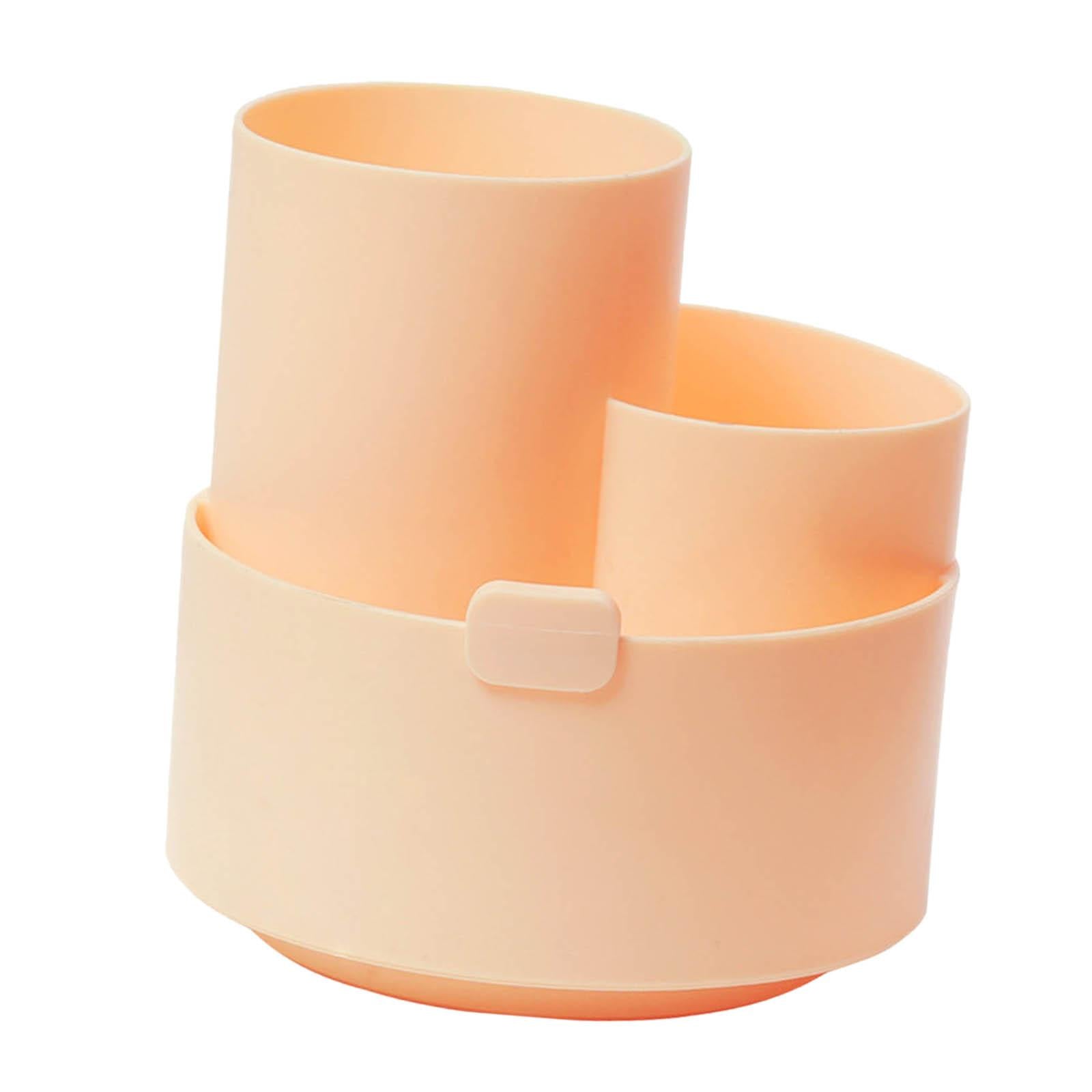 Cute Rotatable Pen Holder Desktop Stationary Multipurpose for Home Orange