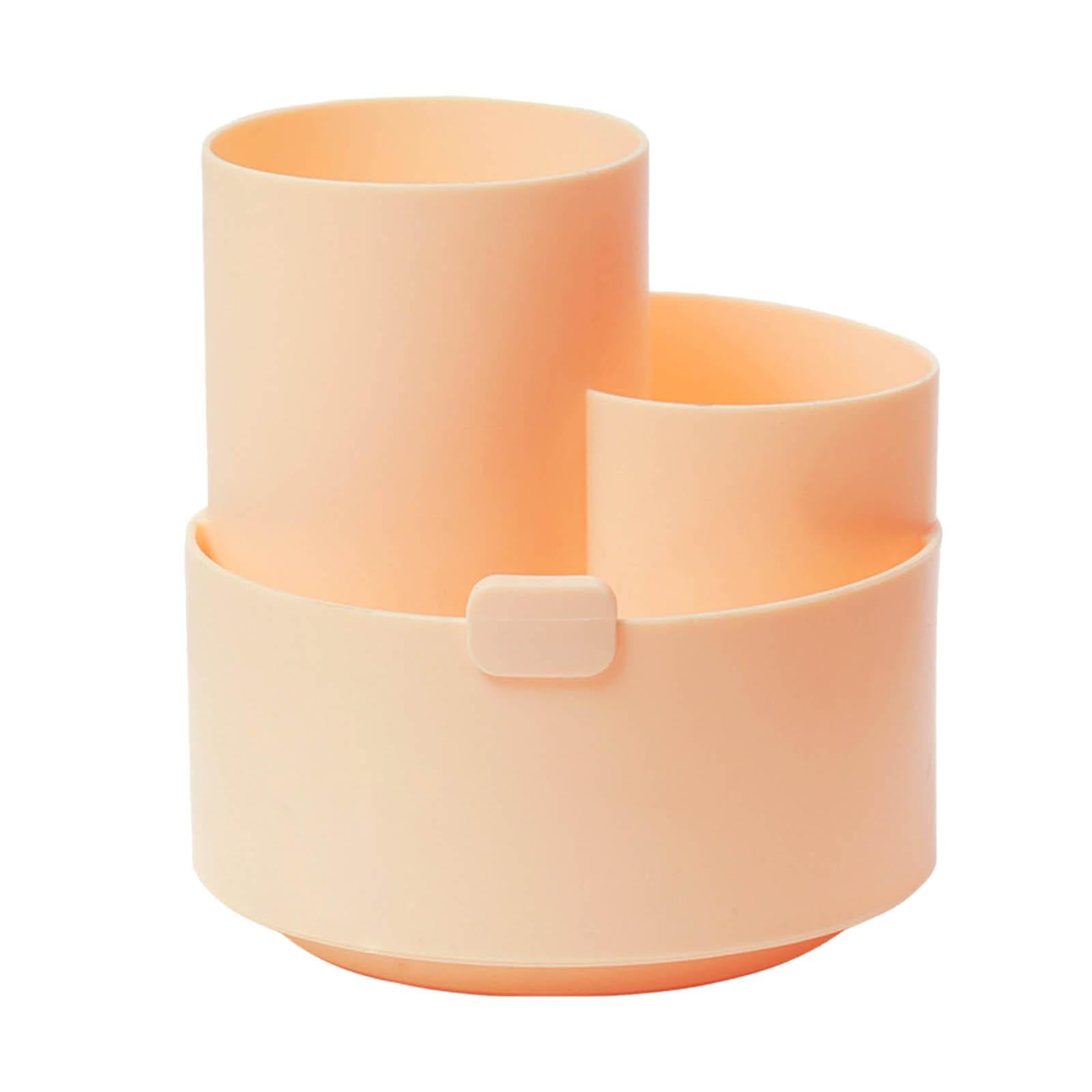 Cute Rotatable Pen Holder Desktop Stationary Multipurpose for Home Orange