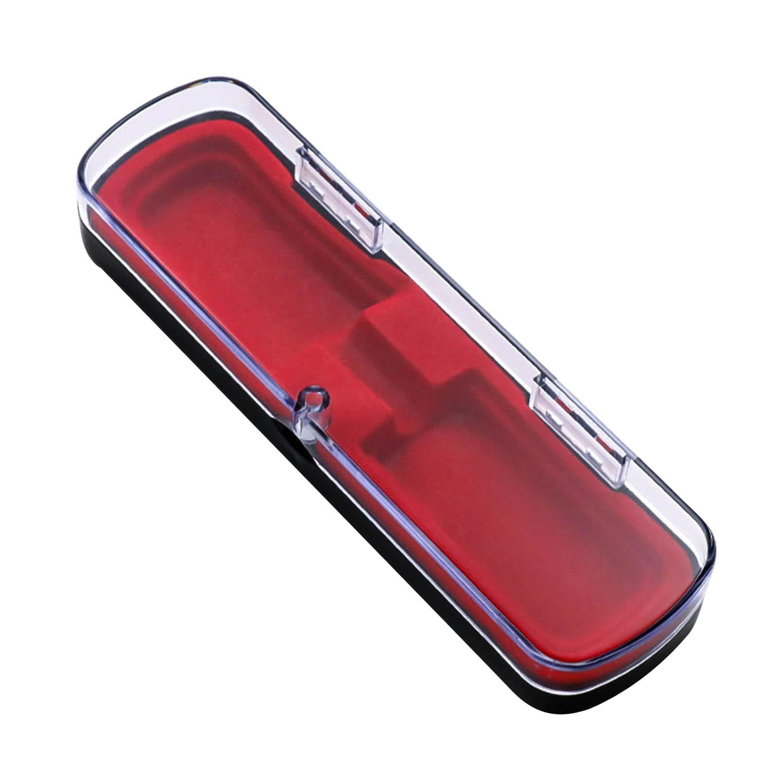 2xTweezers Organizer Case Packing Box Storage Case Pen Display Box Red
