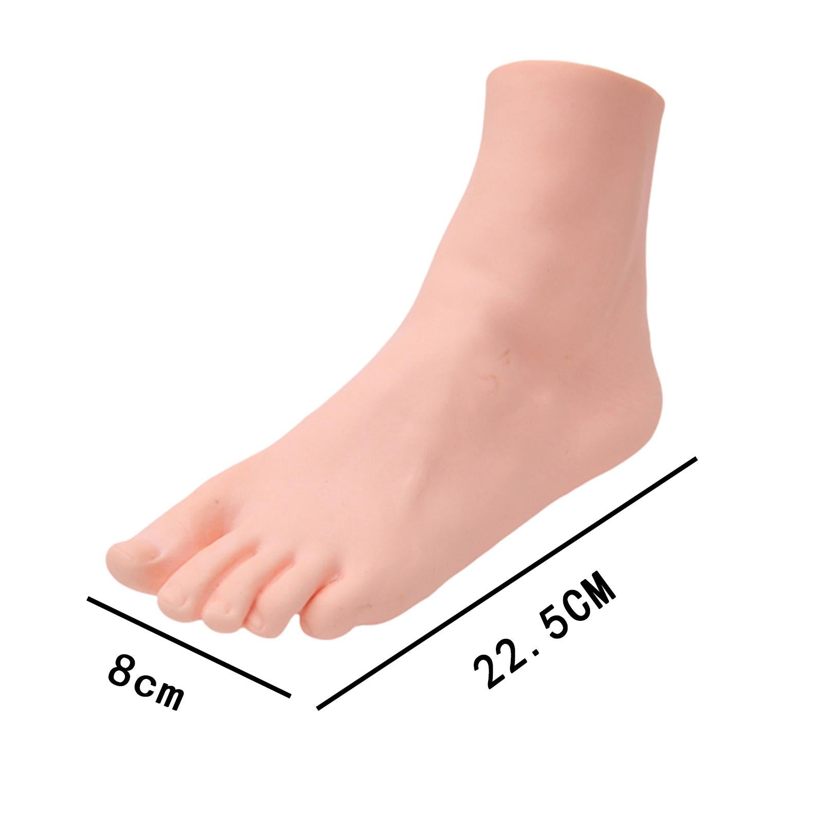 Soft Lifesize Female Mannequin Foot Shoes Display Fake Manicure Movie Props