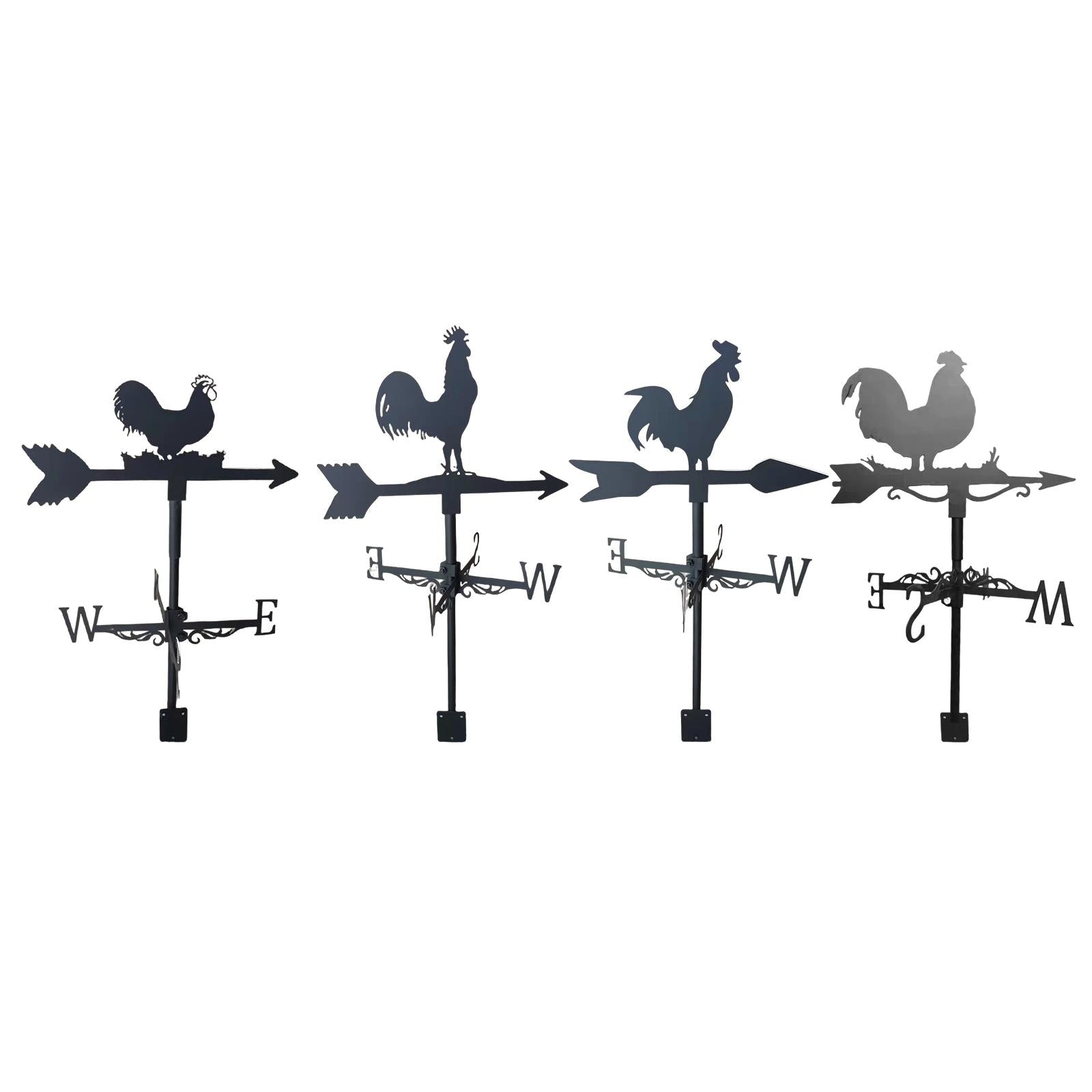 Rooster Weathervane Weather Vane Metal Vintage Style for Yard Garage Barn 1 Style