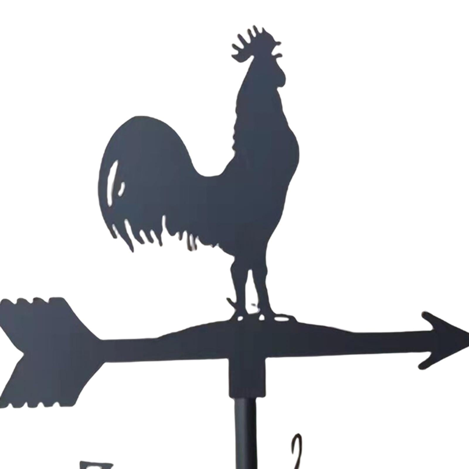 Rooster Weathervane Weather Vane Metal Vintage Style for Yard Garage Barn 2 Style