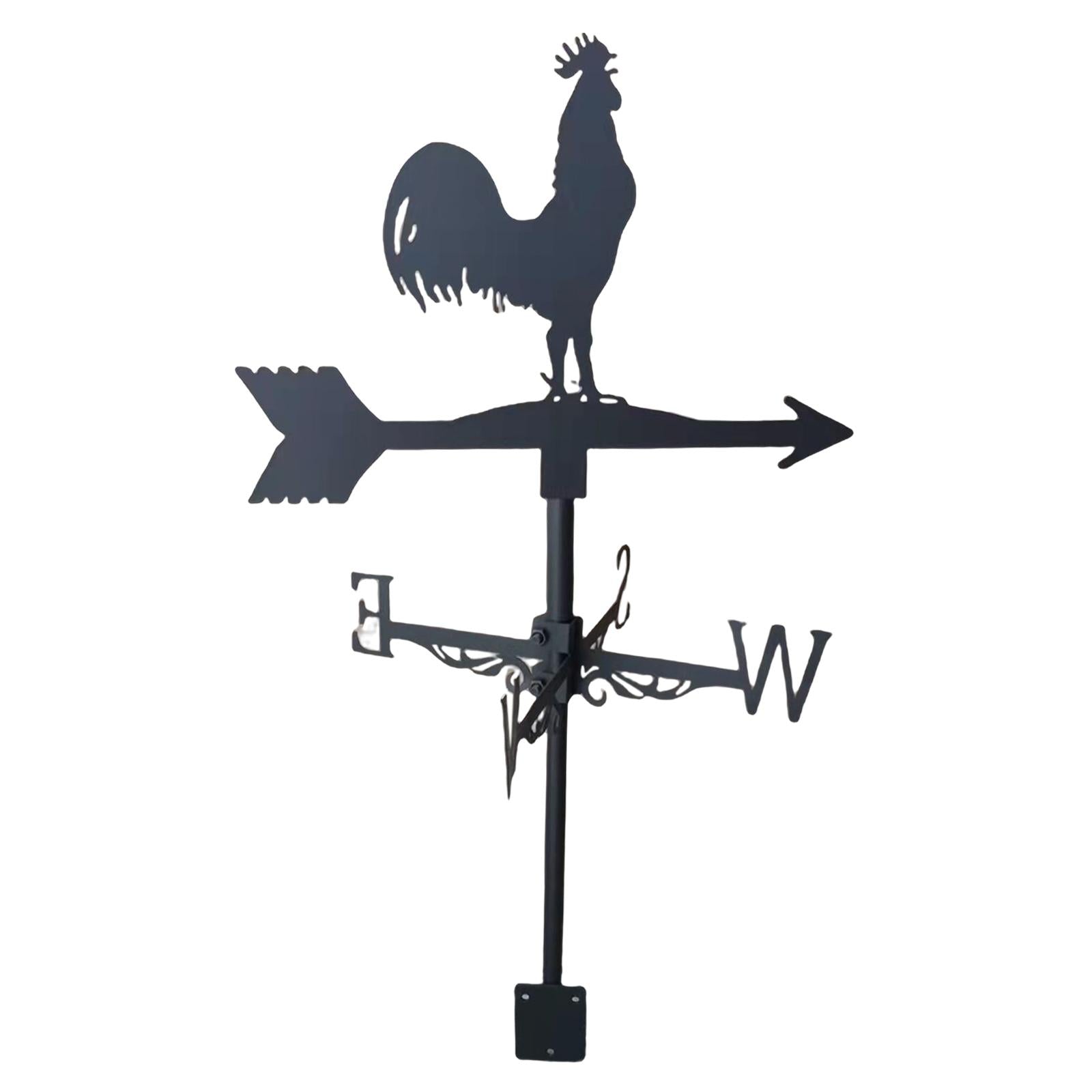 Rooster Weathervane Weather Vane Metal Vintage Style for Yard Garage Barn 2 Style