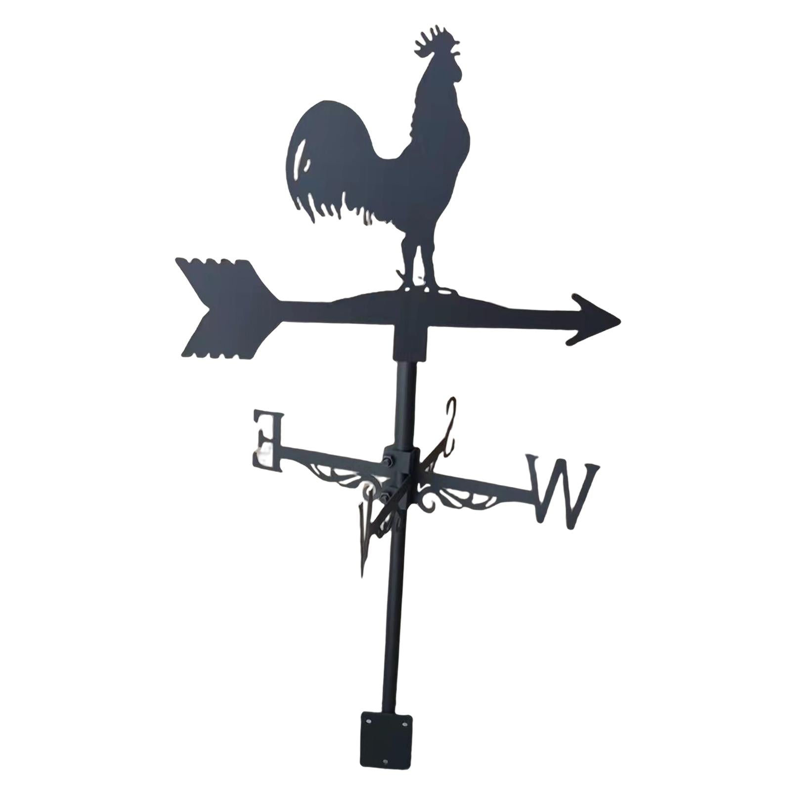 Rooster Weathervane Weather Vane Metal Vintage Style for Yard Garage Barn 2 Style