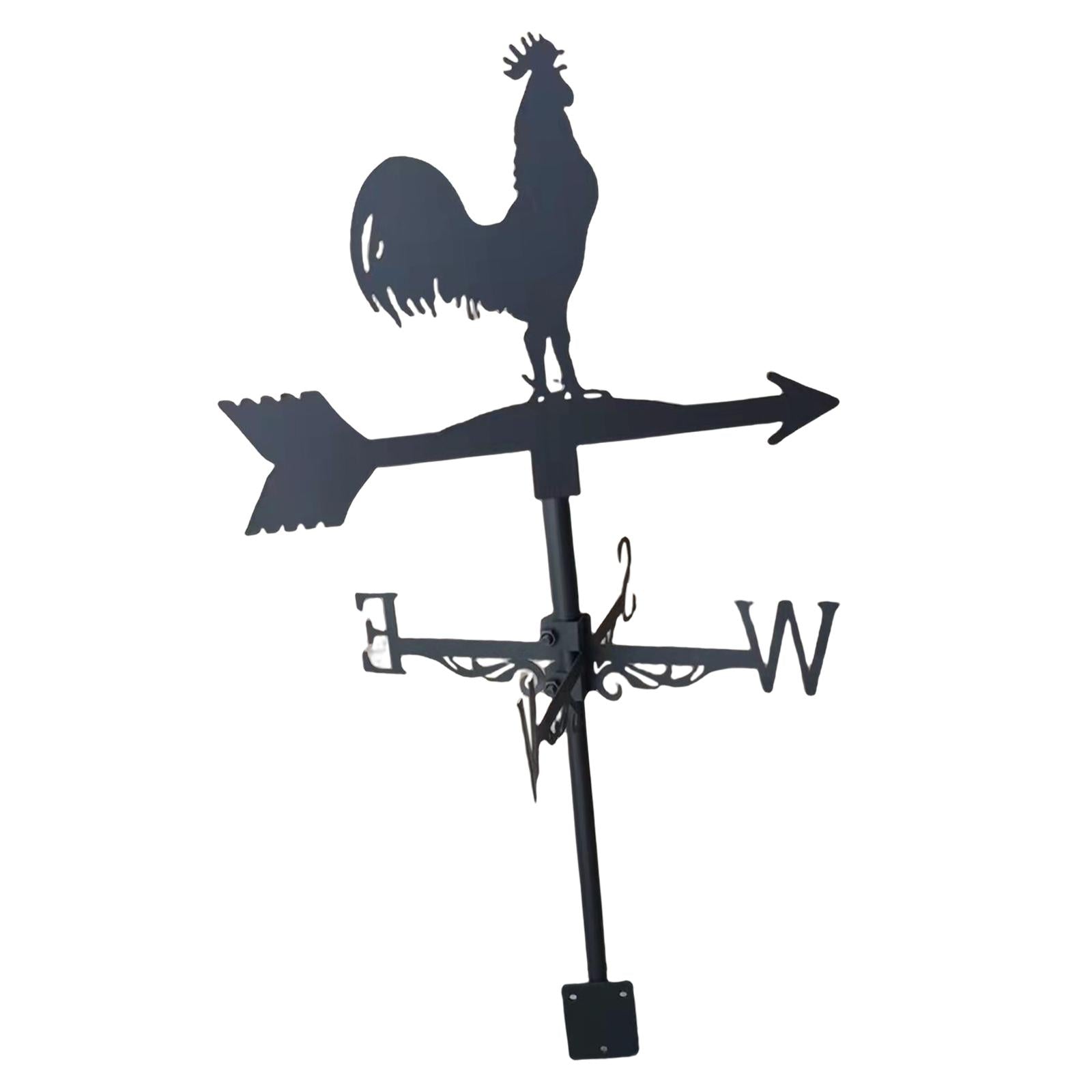 Rooster Weathervane Weather Vane Metal Vintage Style for Yard Garage Barn 2 Style