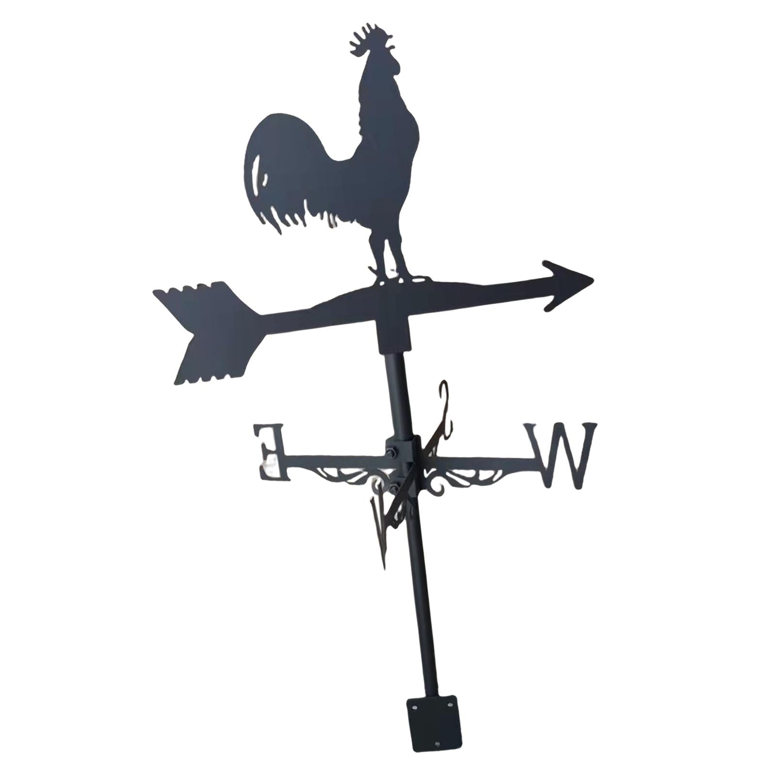 Rooster Weathervane Weather Vane Metal Vintage Style for Yard Garage Barn 2 Style