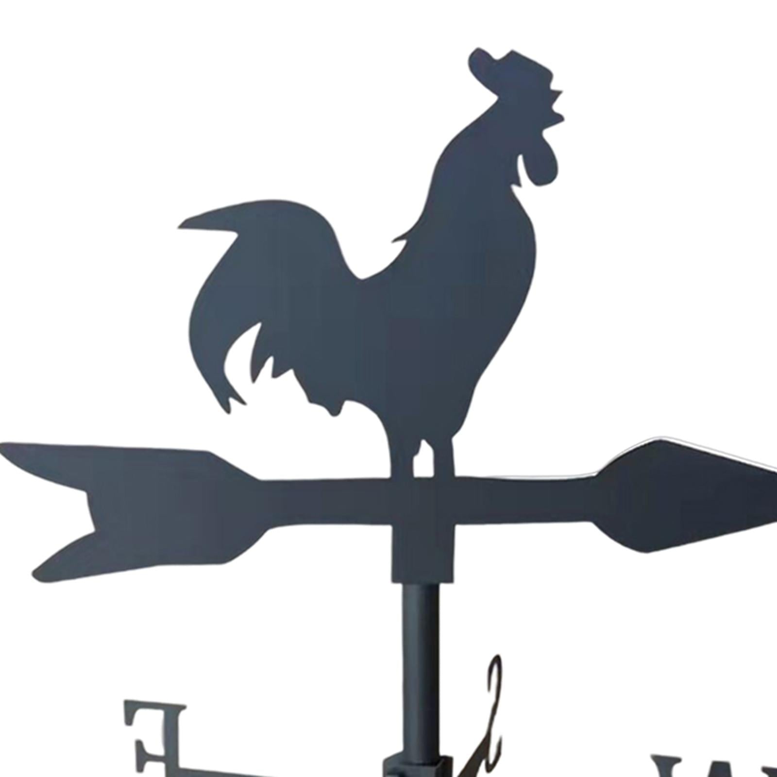 Rooster Weathervane Weather Vane Metal Vintage Style for Yard Garage Barn 3 Style