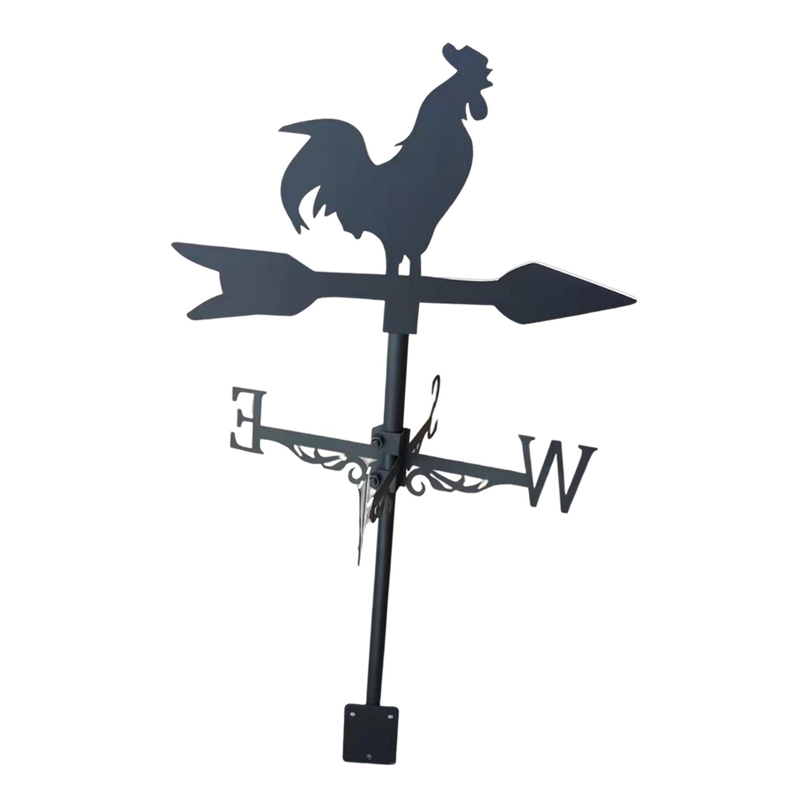 Rooster Weathervane Weather Vane Metal Vintage Style for Yard Garage Barn 3 Style