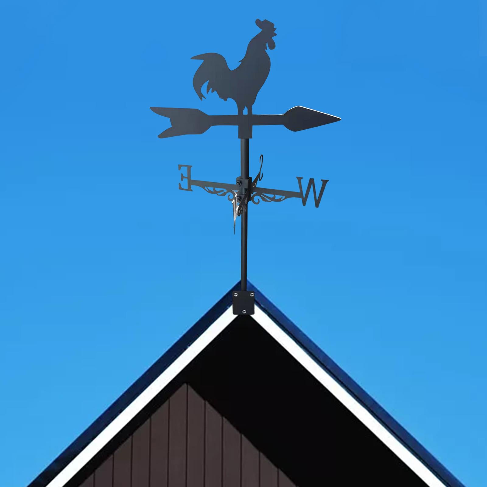 Rooster Weathervane Weather Vane Metal Vintage Style for Yard Garage Barn 3 Style