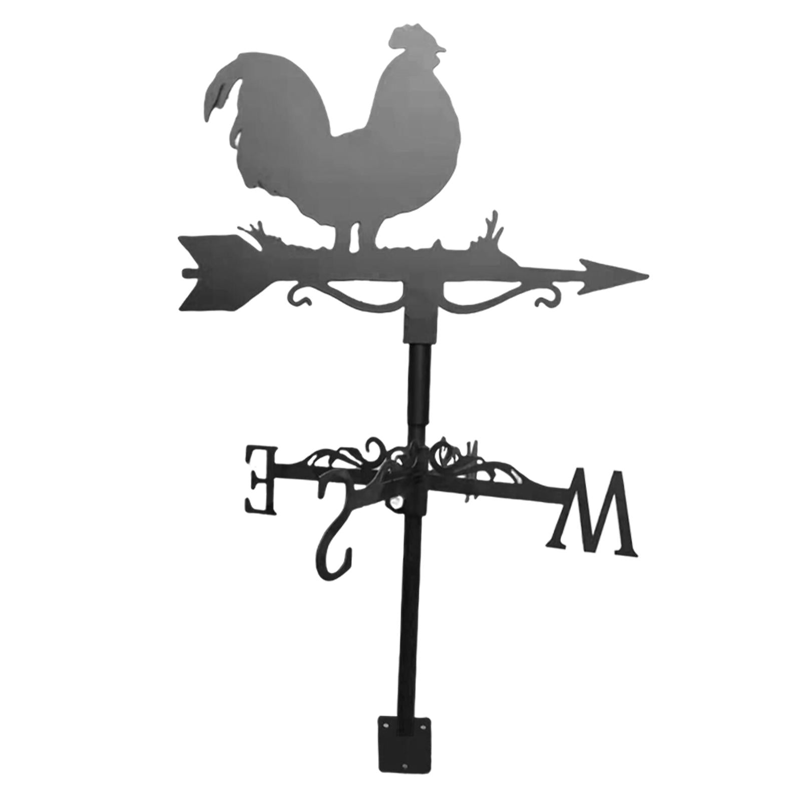 Rooster Weathervane Weather Vane Metal Vintage Style for Yard Garage Barn 4 Style