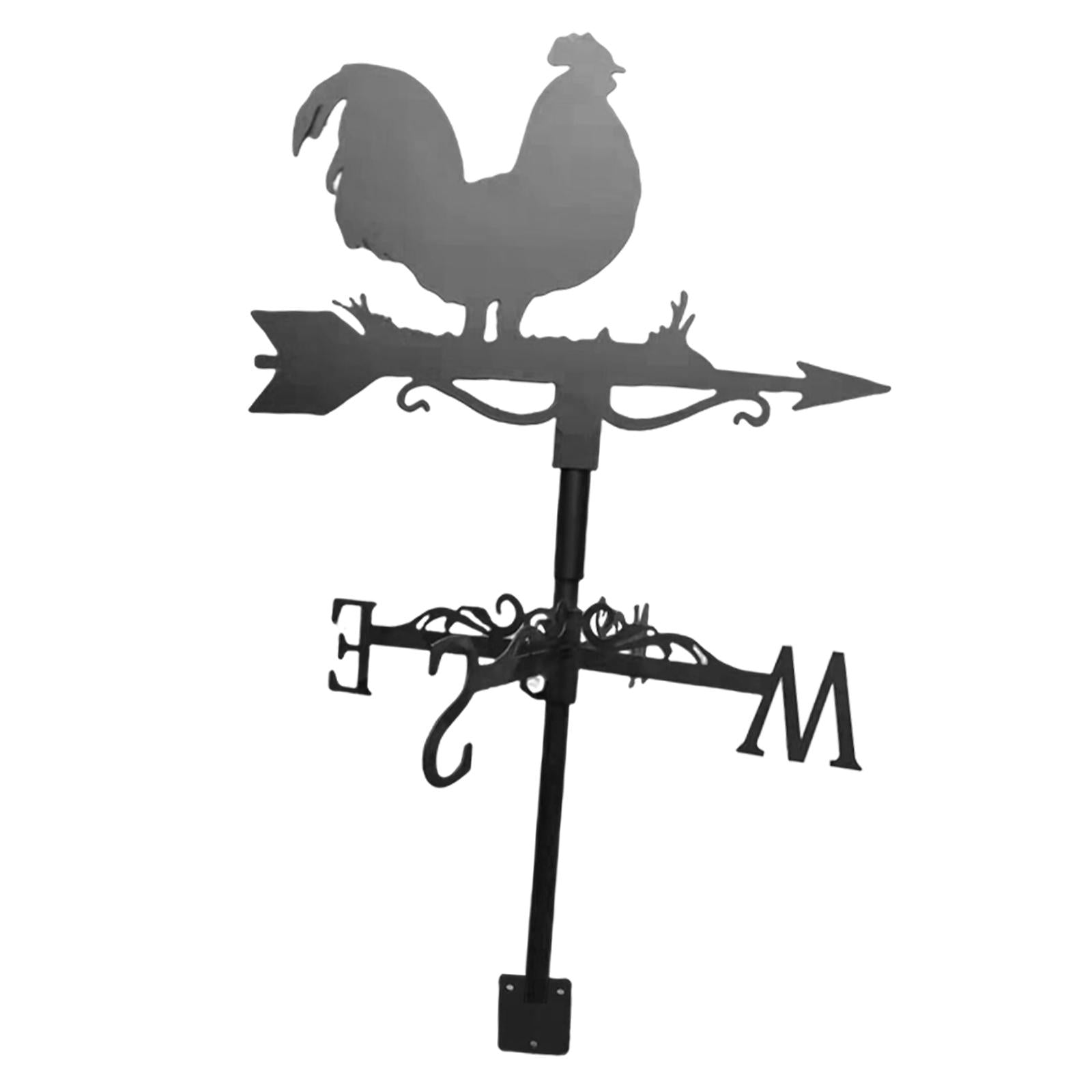 Rooster Weathervane Weather Vane Metal Vintage Style for Yard Garage Barn 4 Style