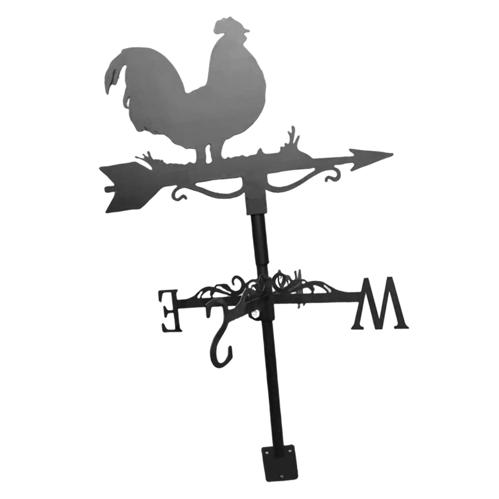 Rooster Weathervane Weather Vane Metal Vintage Style for Yard Garage Barn 4 Style