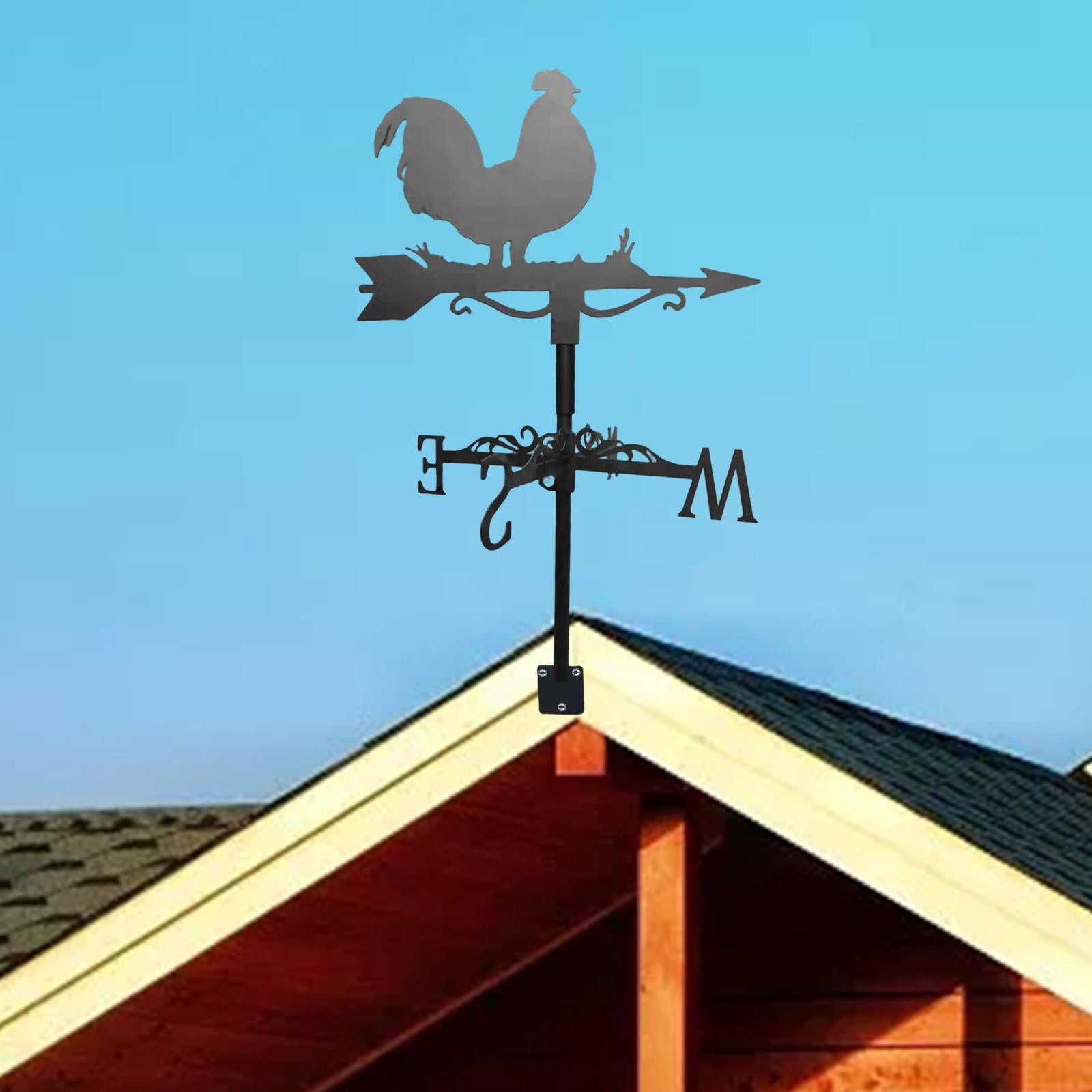 Rooster Weathervane Weather Vane Metal Vintage Style for Yard Garage Barn 4 Style