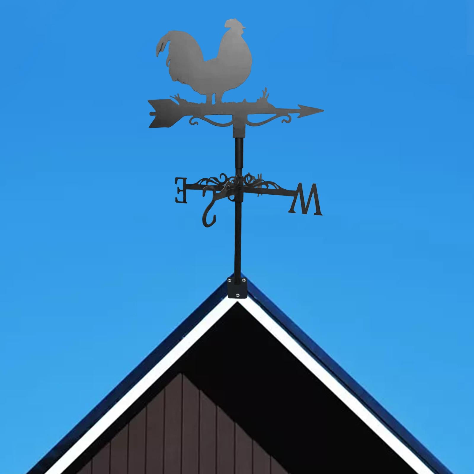 Rooster Weathervane Weather Vane Metal Vintage Style for Yard Garage Barn 4 Style