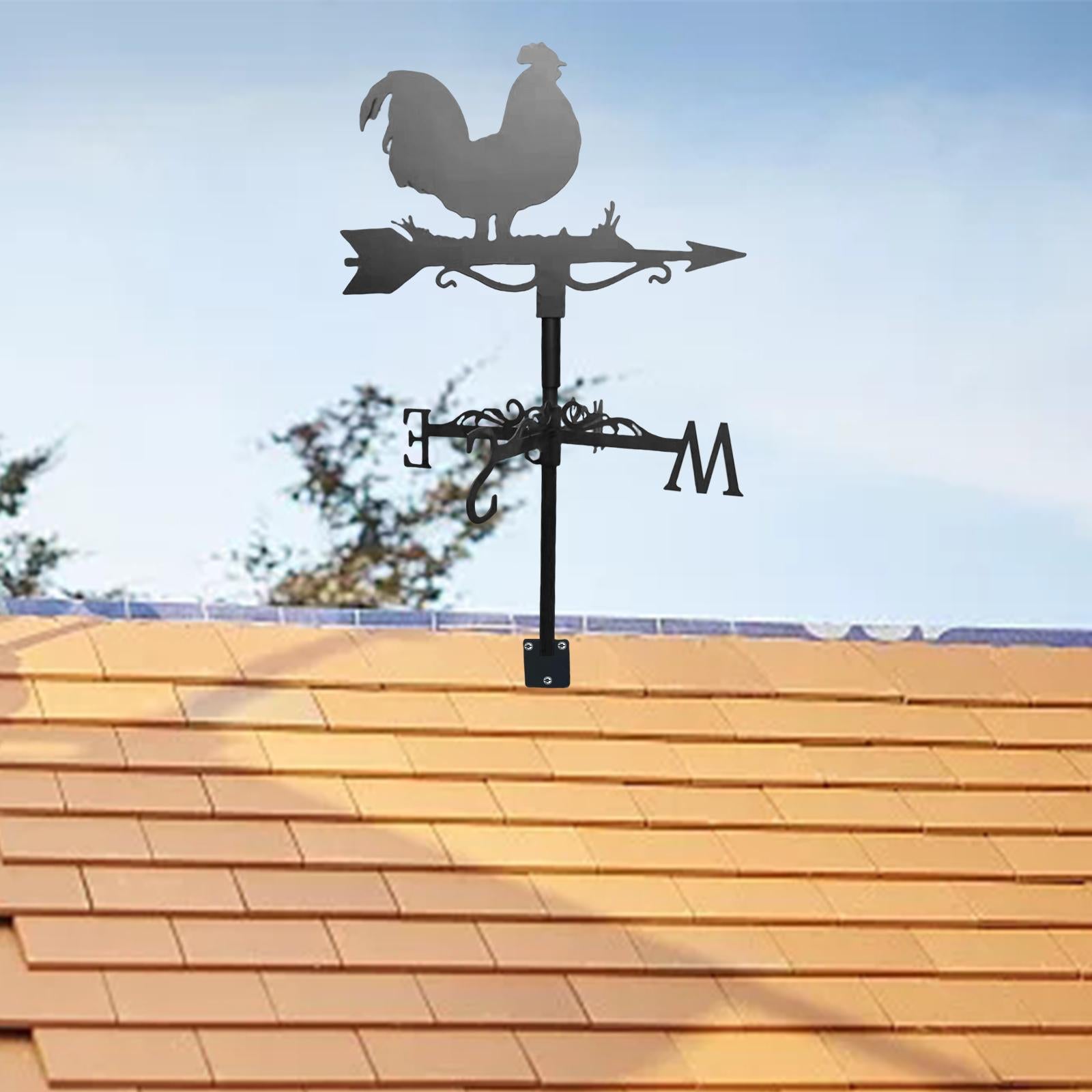 Rooster Weathervane Weather Vane Metal Vintage Style for Yard Garage Barn 4 Style