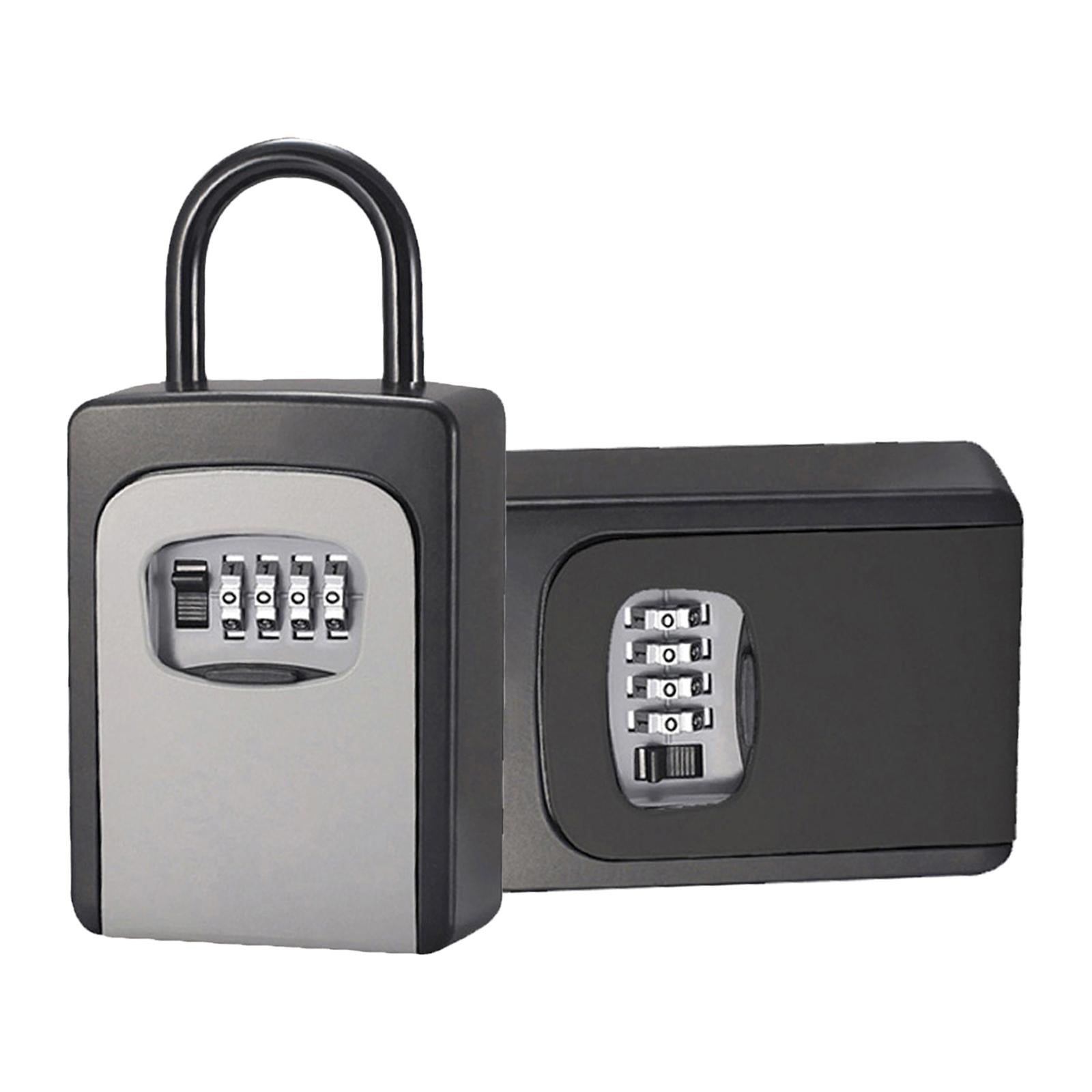 Wall Mounted Key Safe Lock Box Large Capacity for Warehouse Indoor Outdoor gray