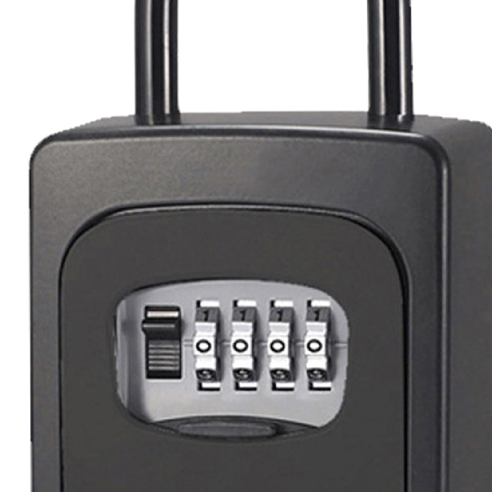 Wall Mounted Key Safe Lock Box Large Capacity for Warehouse Indoor Outdoor black