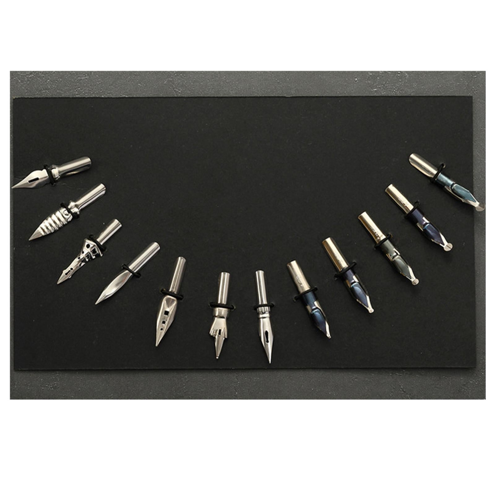 Calligraphy Quill Pen Ink Set Feather Dip Pen Kit for Calligraphy Lovers Lake Blue