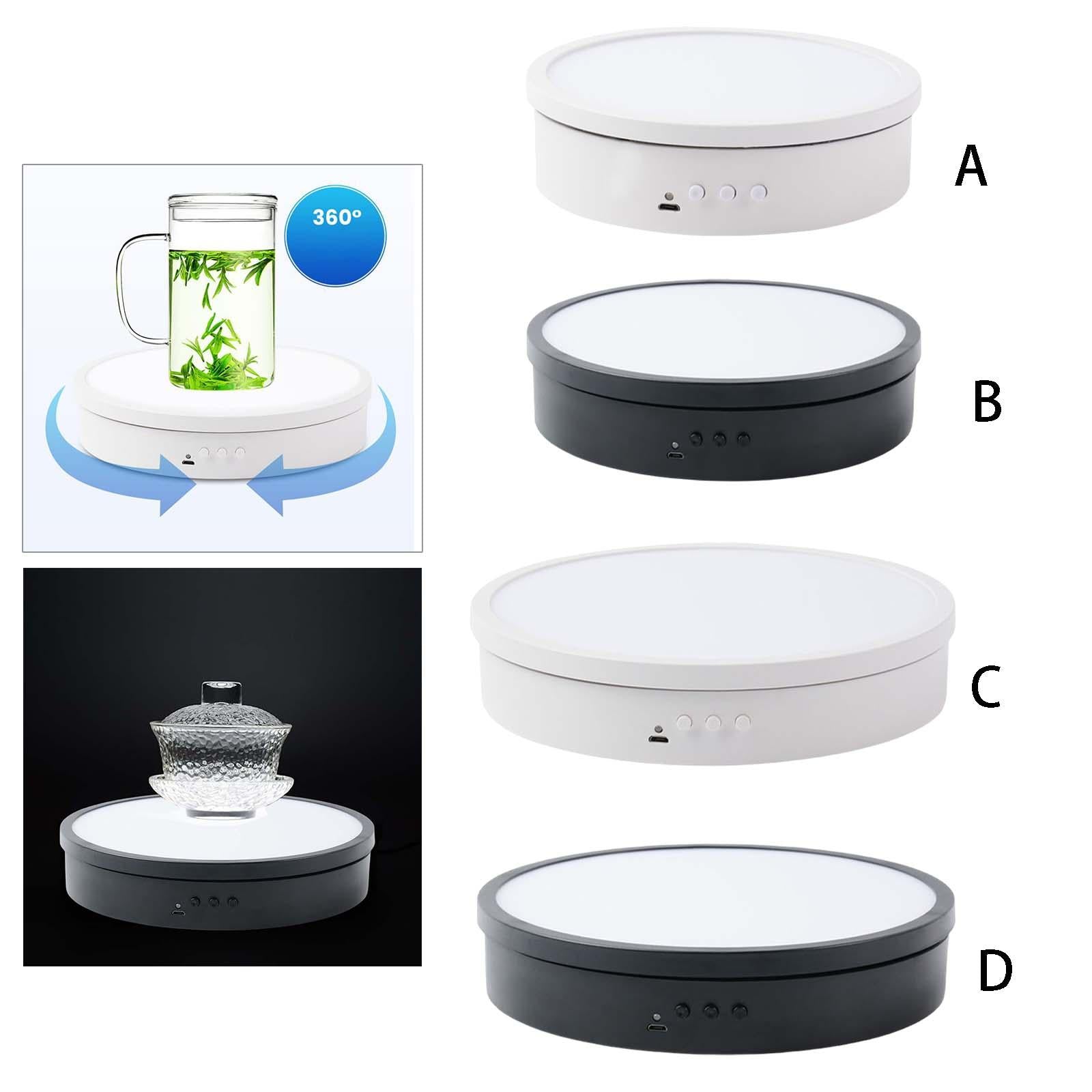 Motorized Rotating Turntable for Video Product Photography Display Jewelry 15cm white