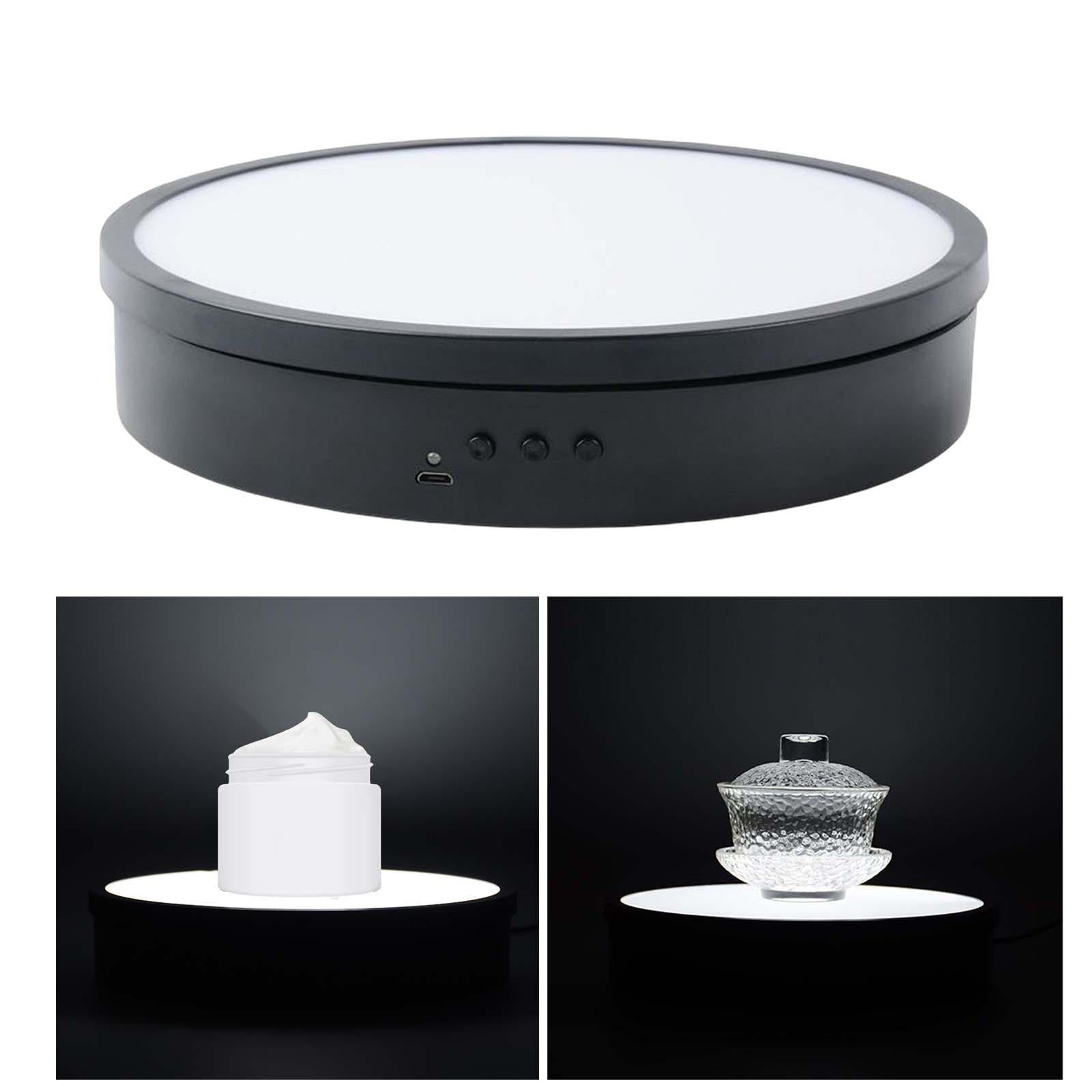 Motorized Rotating Turntable for Video Product Photography Display Jewelry 15cm black