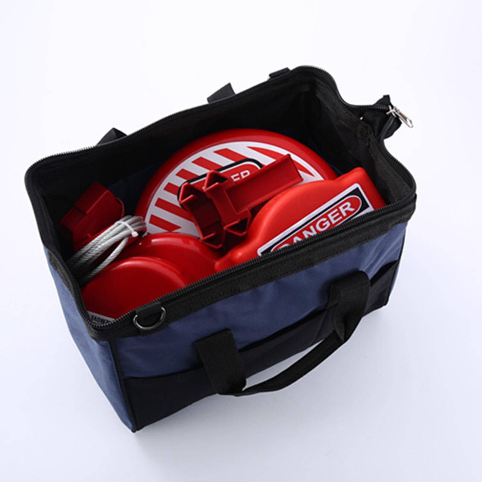Lockout Tagout Kit Nylon Ties and Carrying Bag Tagout Tags Plug Lockout A