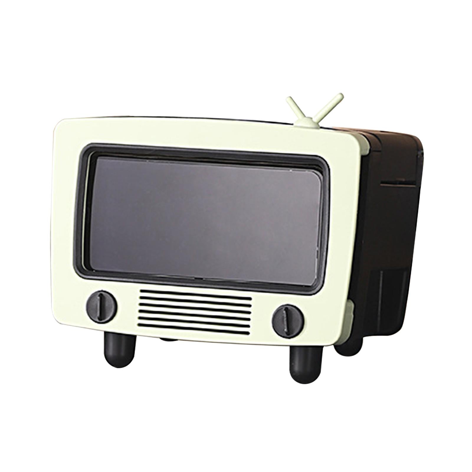 TV Shaped Tissue Box Phone Mount Practical for Desktop Parlor Living Room Green