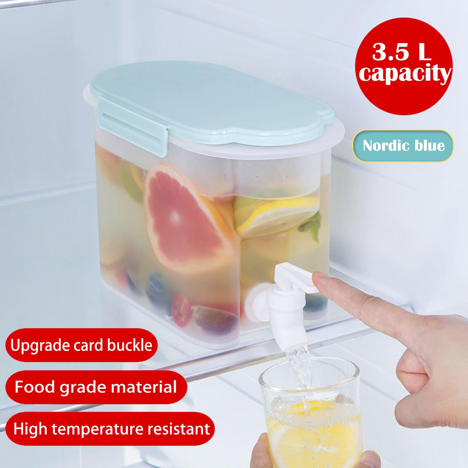 Cold Kettle with Faucet Iced Beverage Dispensers for Home Kitchen  Blue