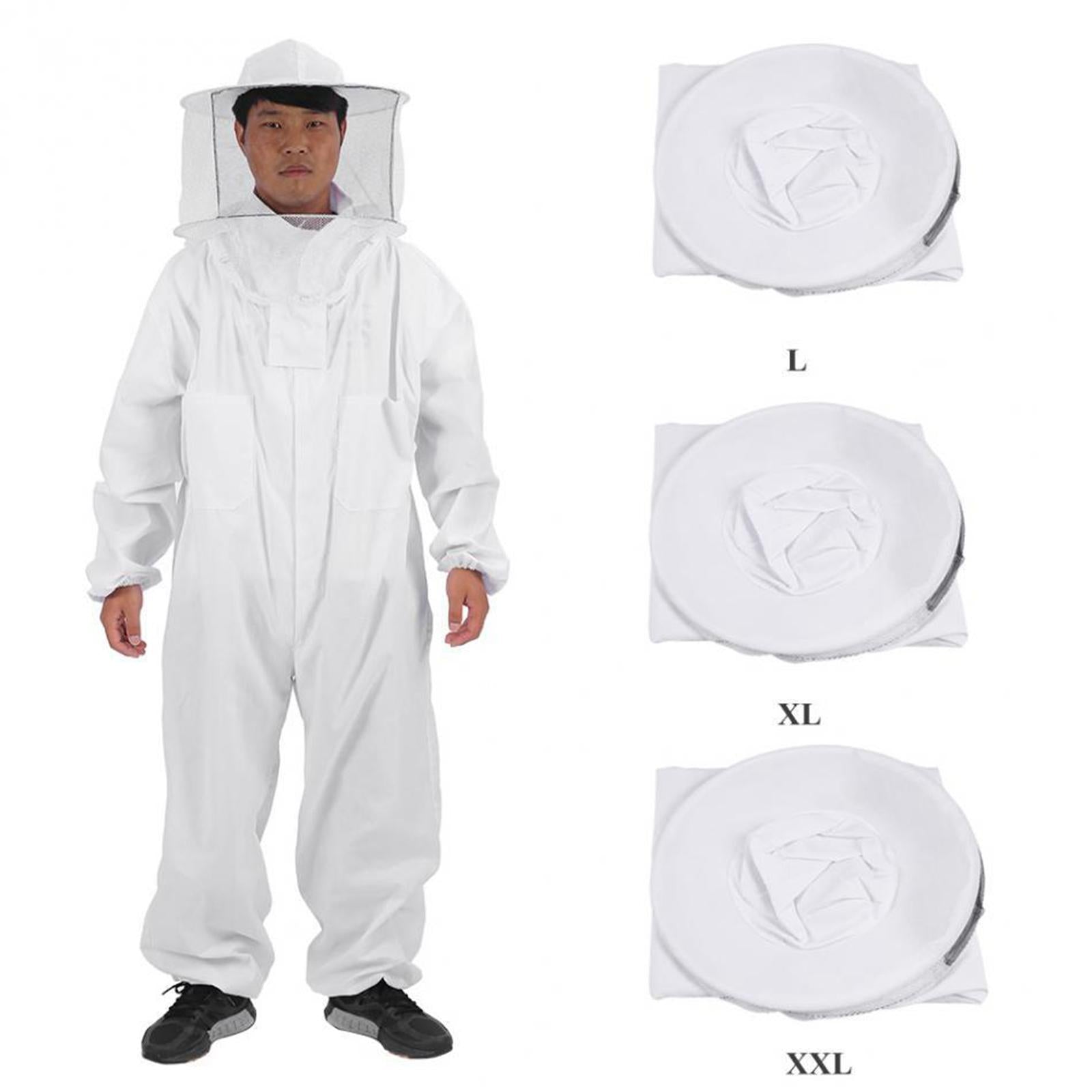 Full Body Anti bee Suit Beekeeping Clothes Cotton Veil Hood Protective