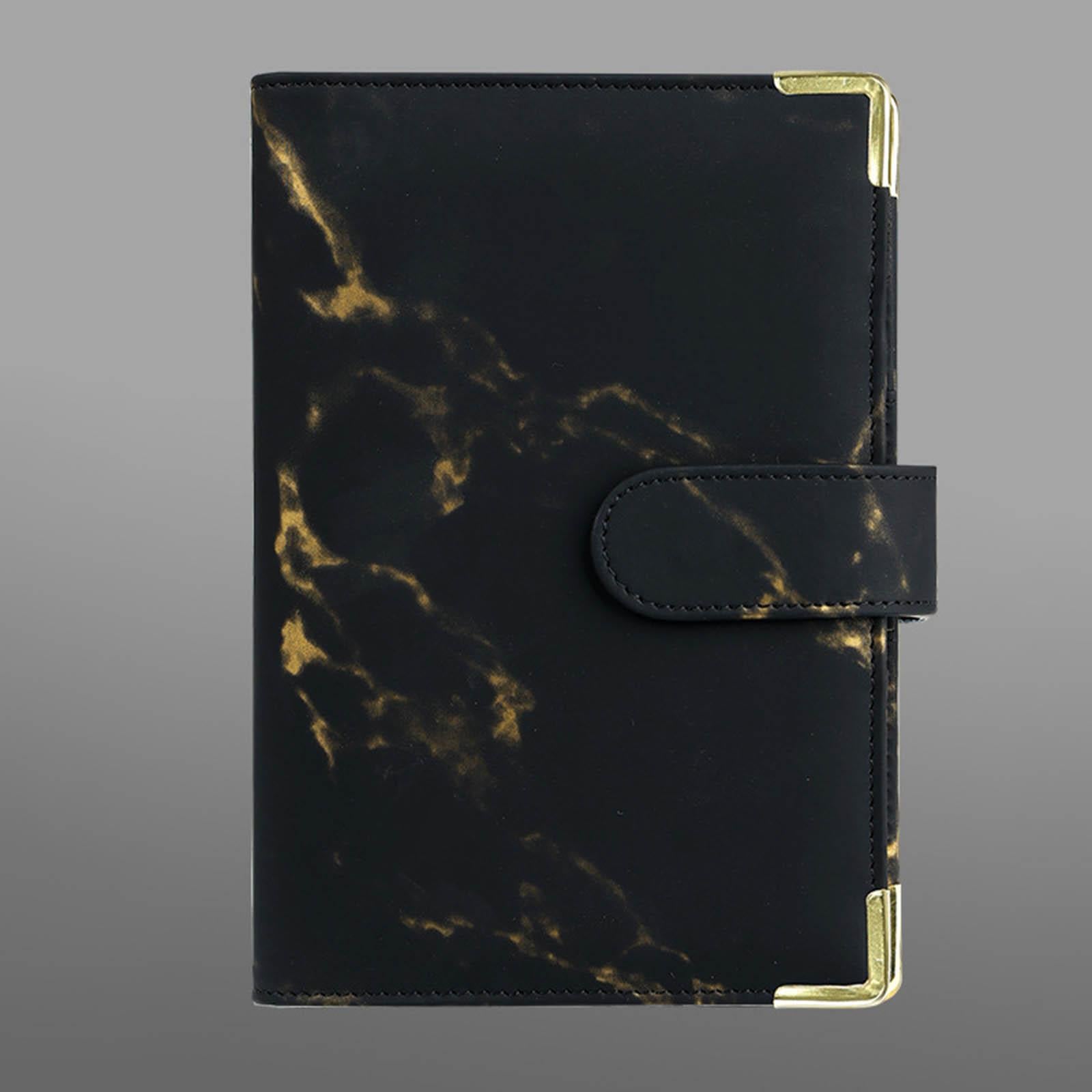 Notebook Binder with Label Stickers for Cash Bills Budgeting Expense Saving Black