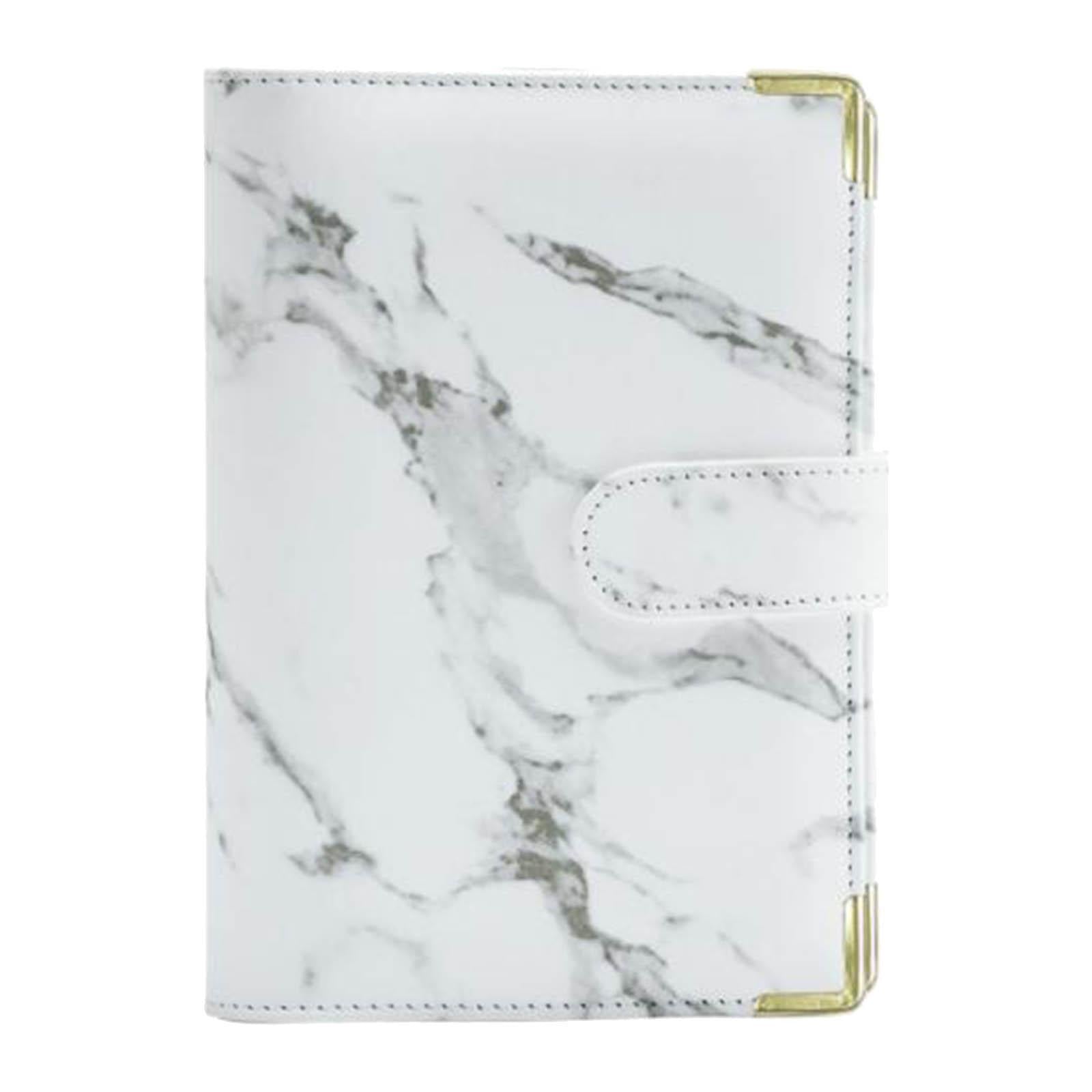 Notebook Binder with Label Stickers for Cash Bills Budgeting Expense Saving White