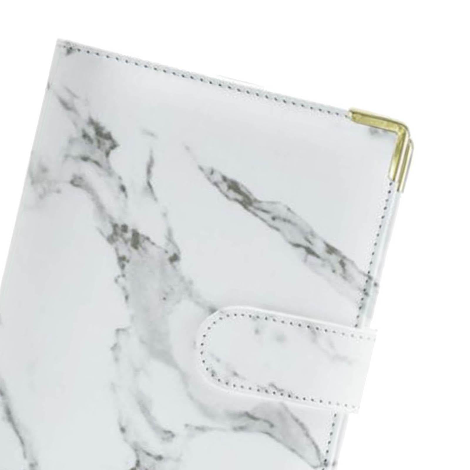 Notebook Binder with Label Stickers for Cash Bills Budgeting Expense Saving White