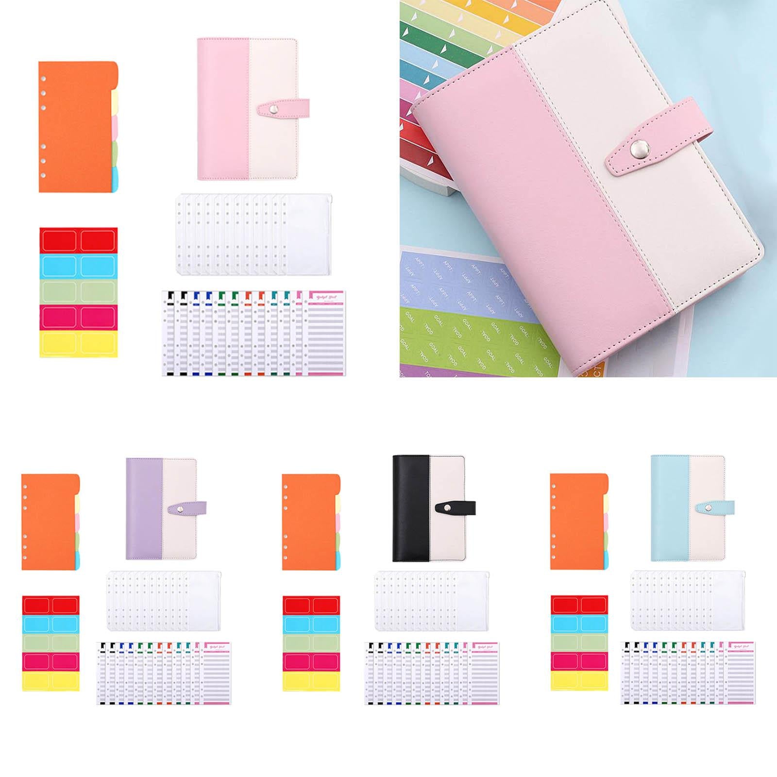 PU Leather A6 Budget Binder for Budgeting Expense Saving Travel and Diary Purple