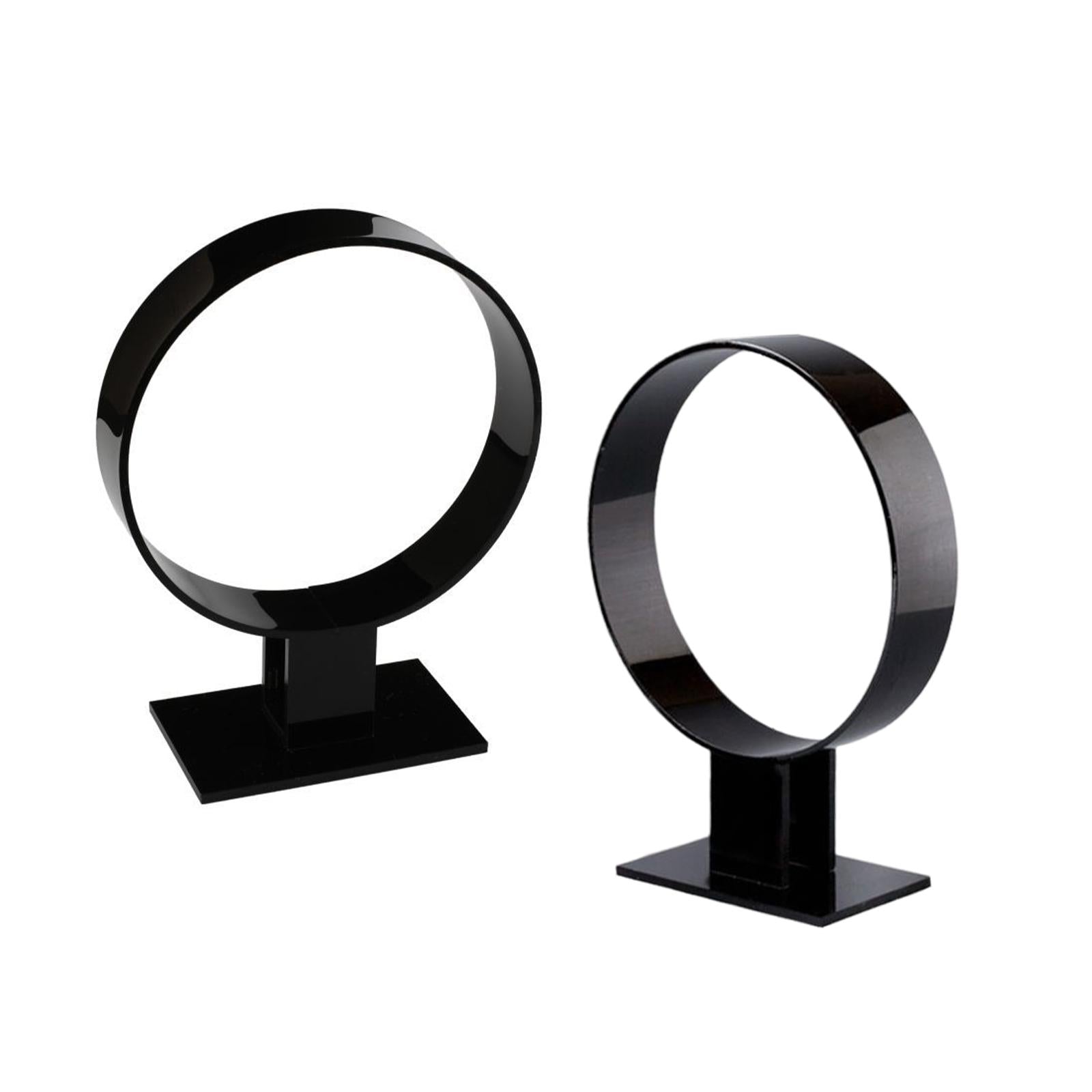 2x Headband Display Stand Gifts Acrylic for Retail Store Women Black