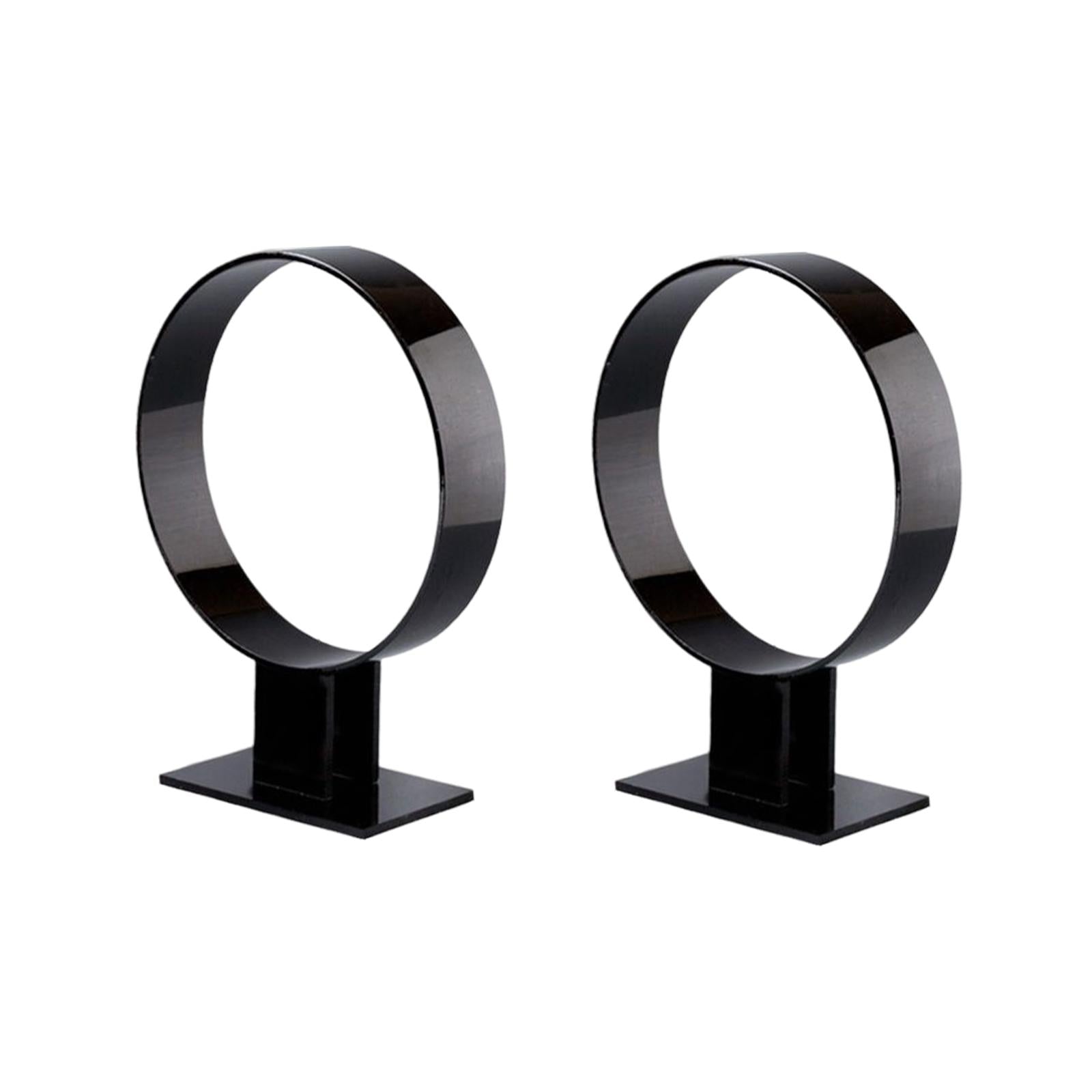 2x Headband Display Stand Gifts Acrylic for Retail Store Women Black