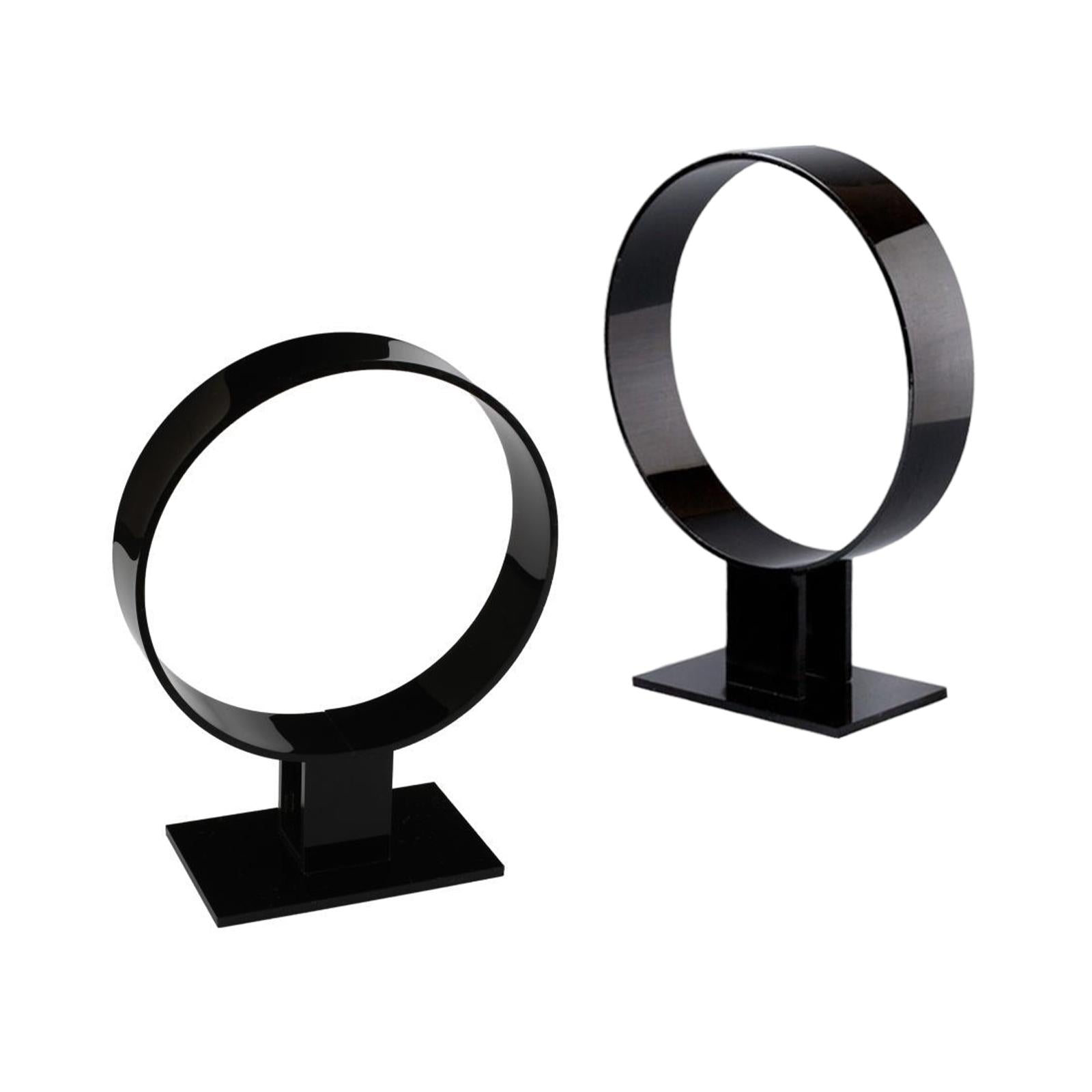2x Headband Display Stand Gifts Acrylic for Retail Store Women Black