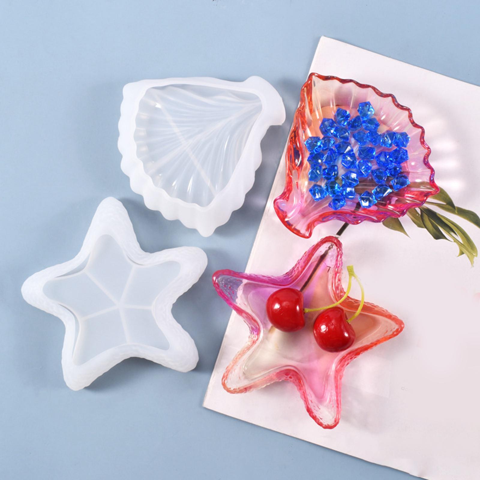 Resin Jewelry Plate Mould for DIY Jewelry Container Trinket Box Serving Tray Starfish